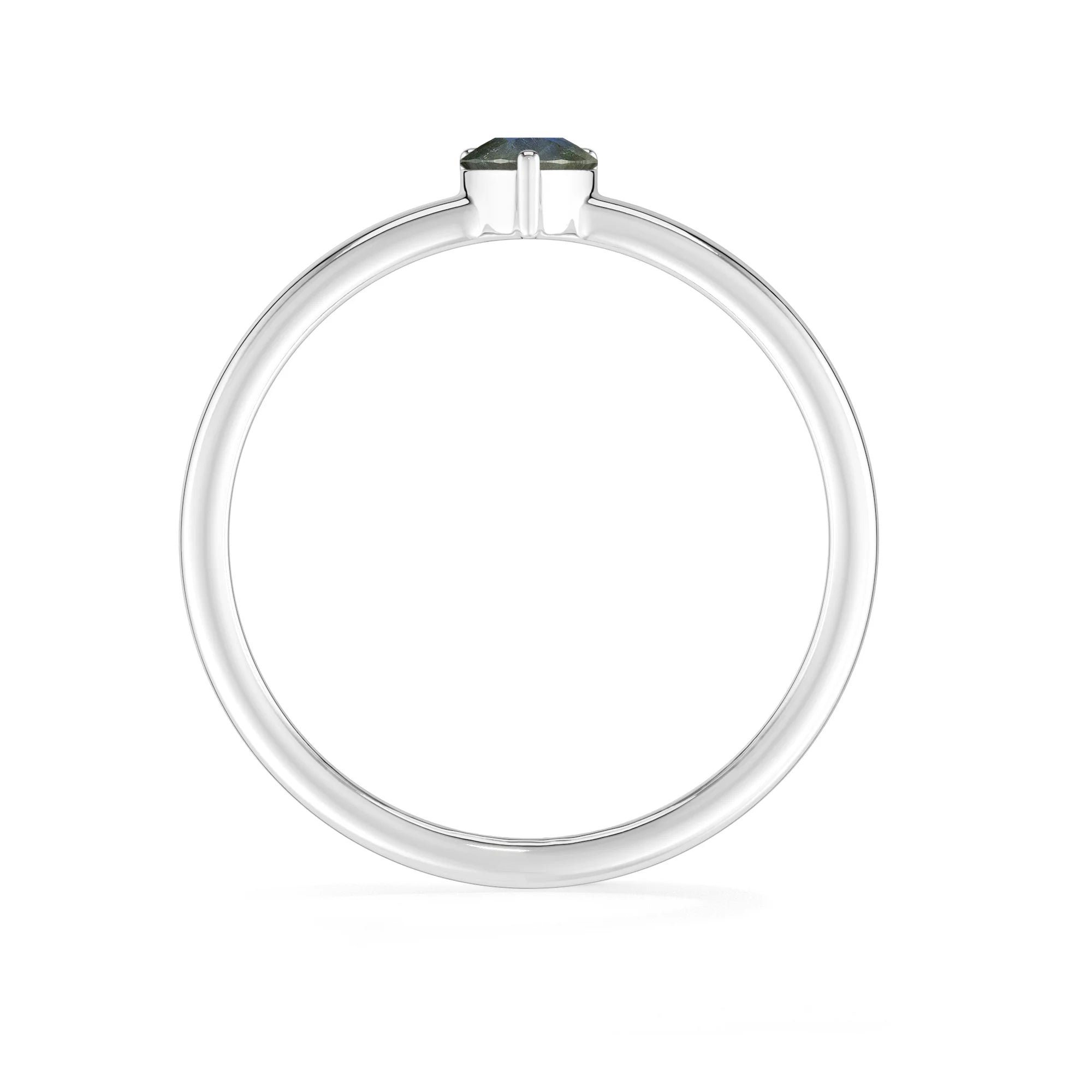 labradorite stackable prong-set ring