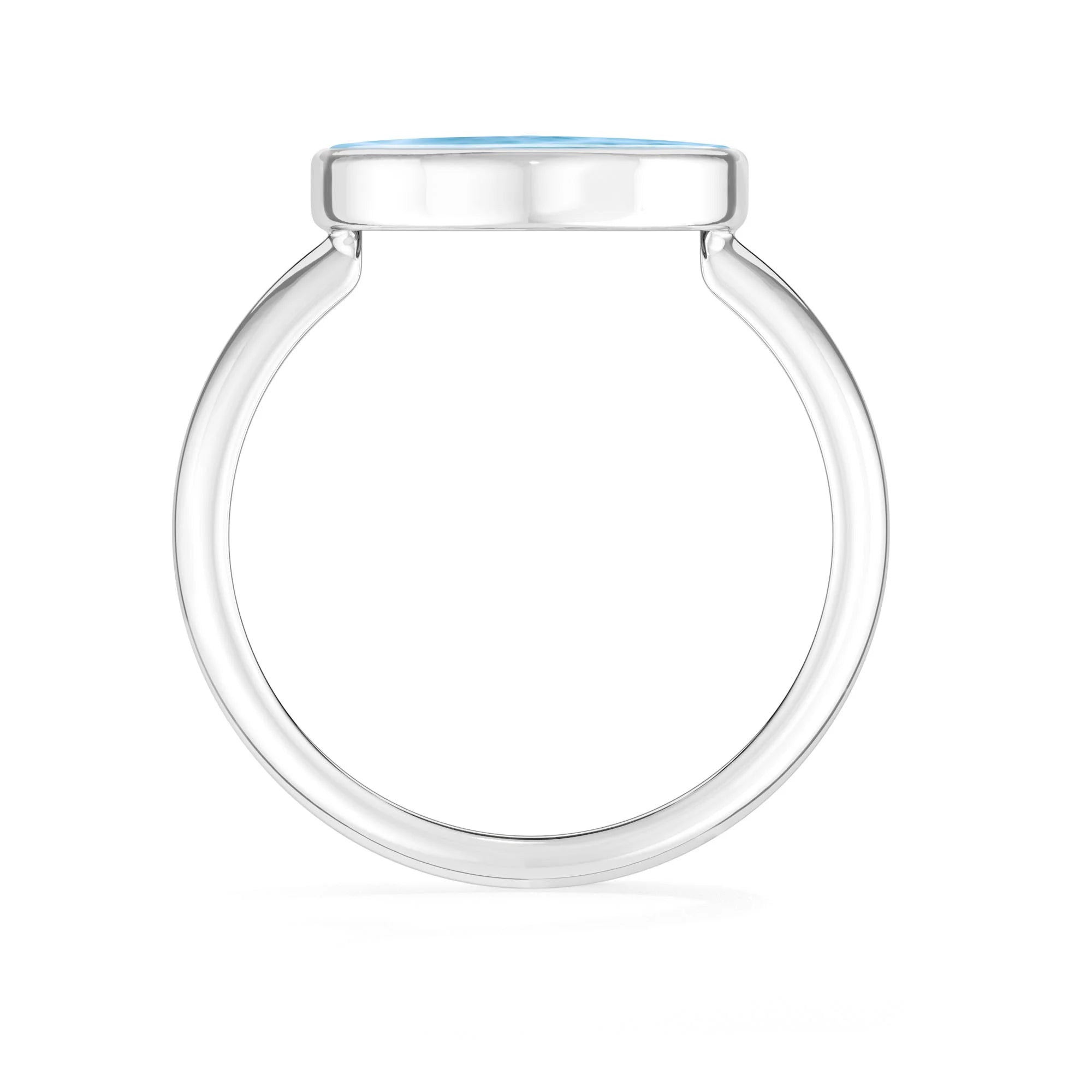 larimar bezel-set ring