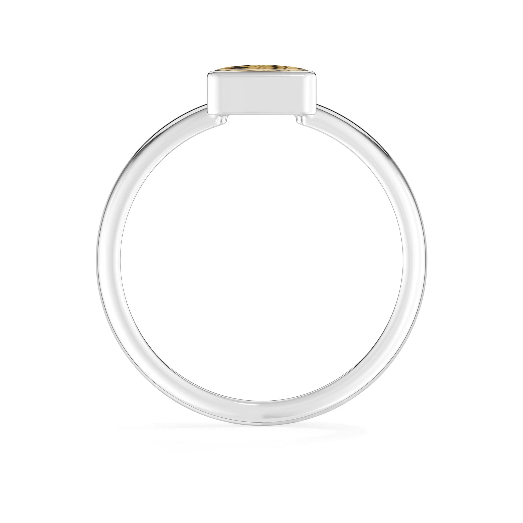schalenblende bezel-set ring