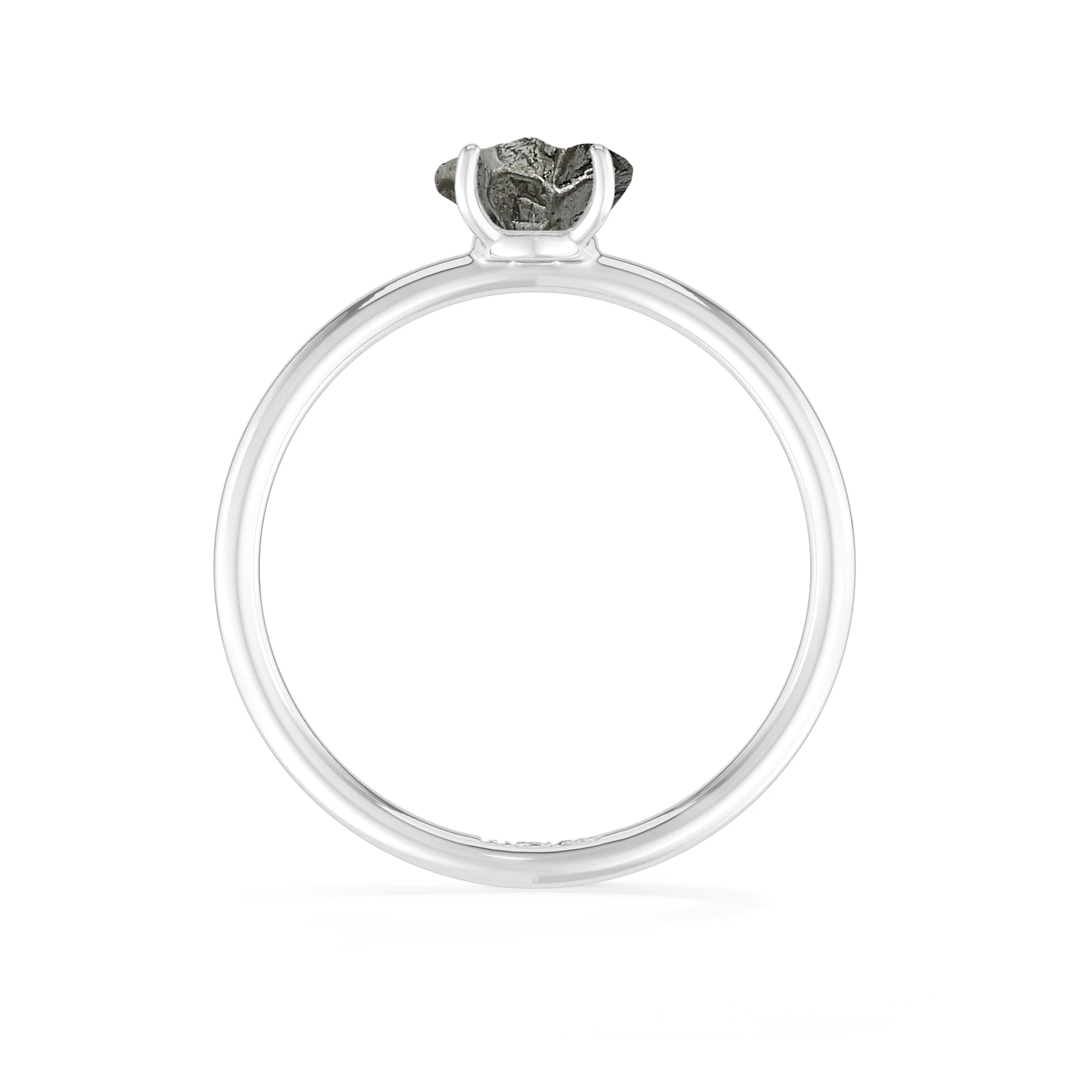 meteorite stackable prong-set ring
