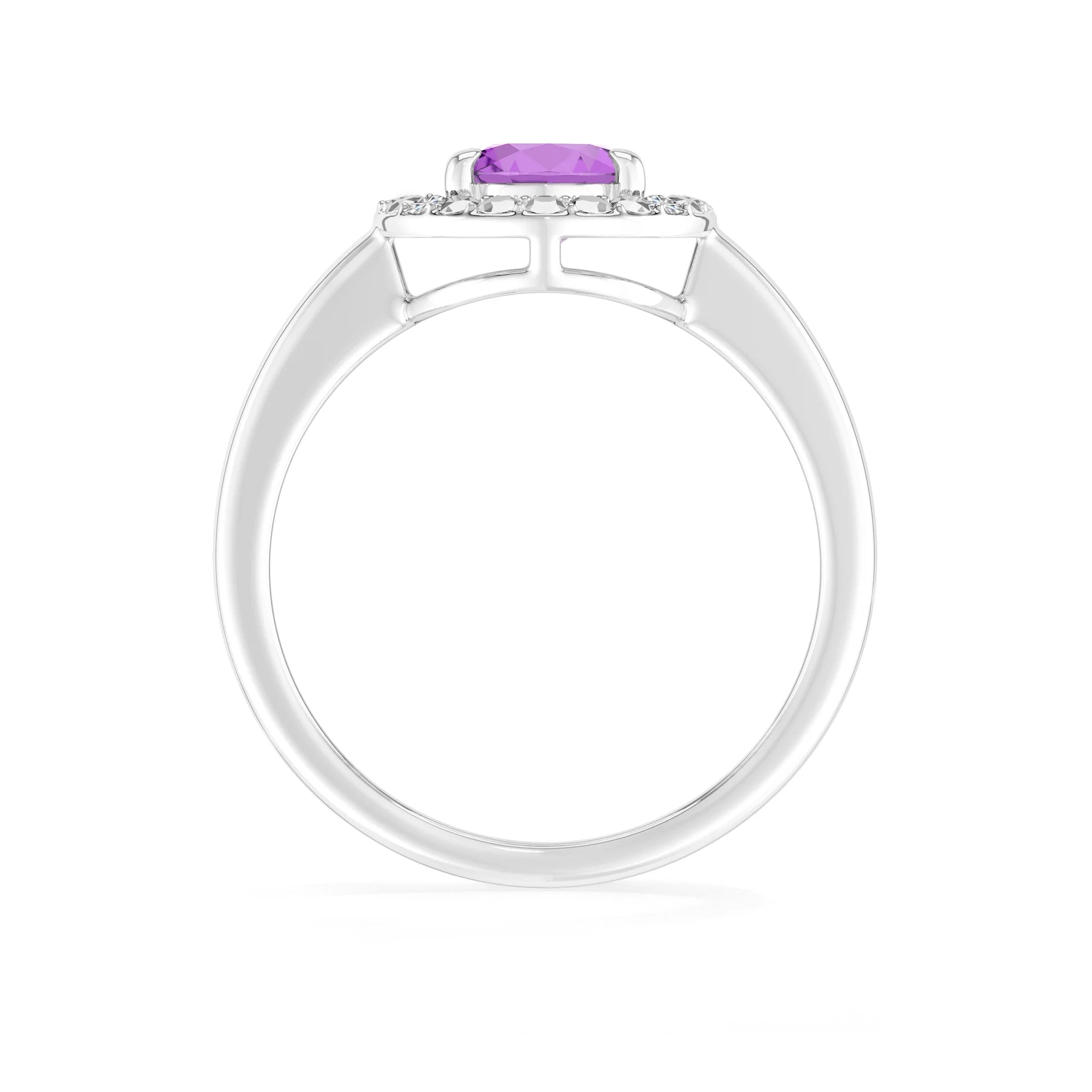 amethyst prong-set ring