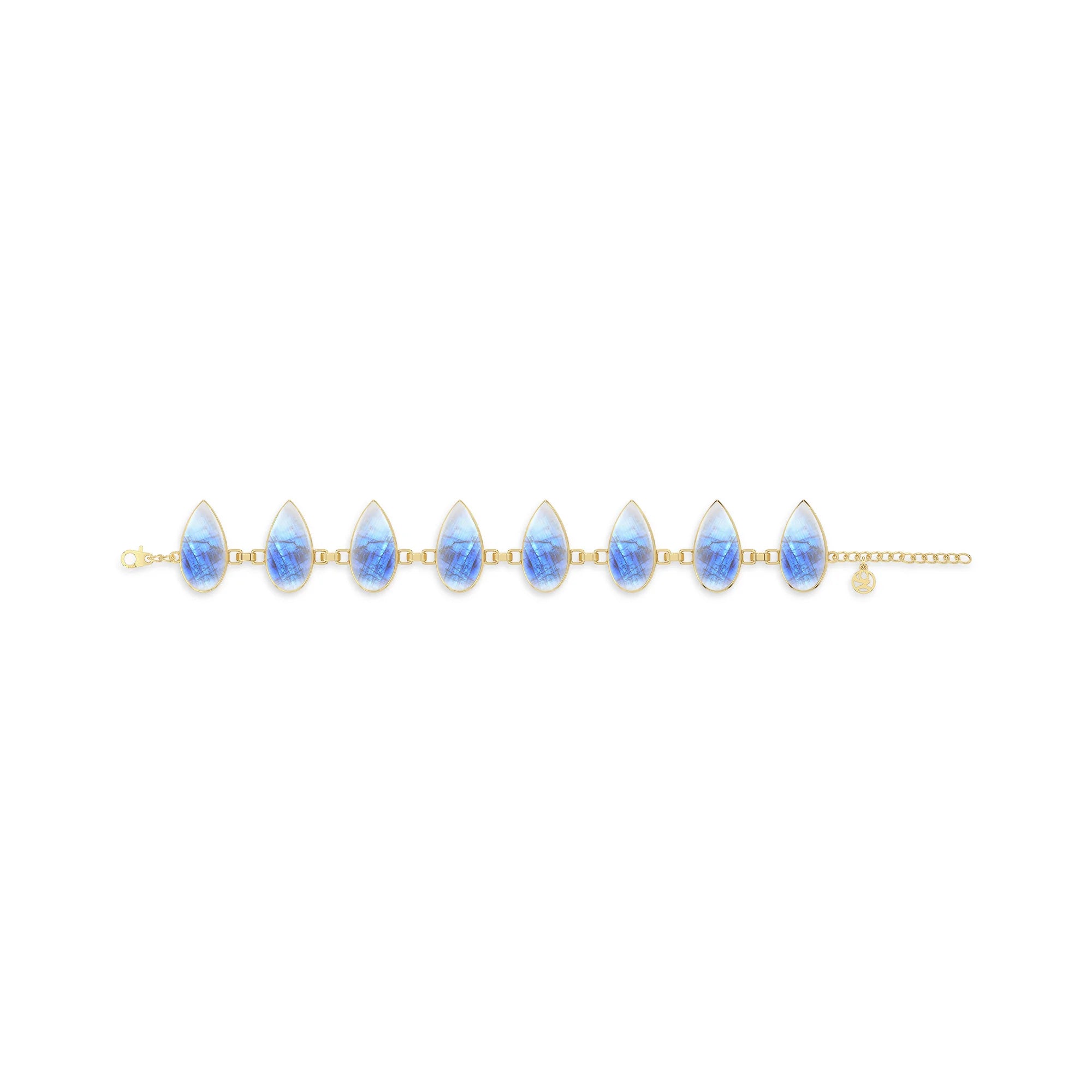 rainbow moonstone chain bracelet