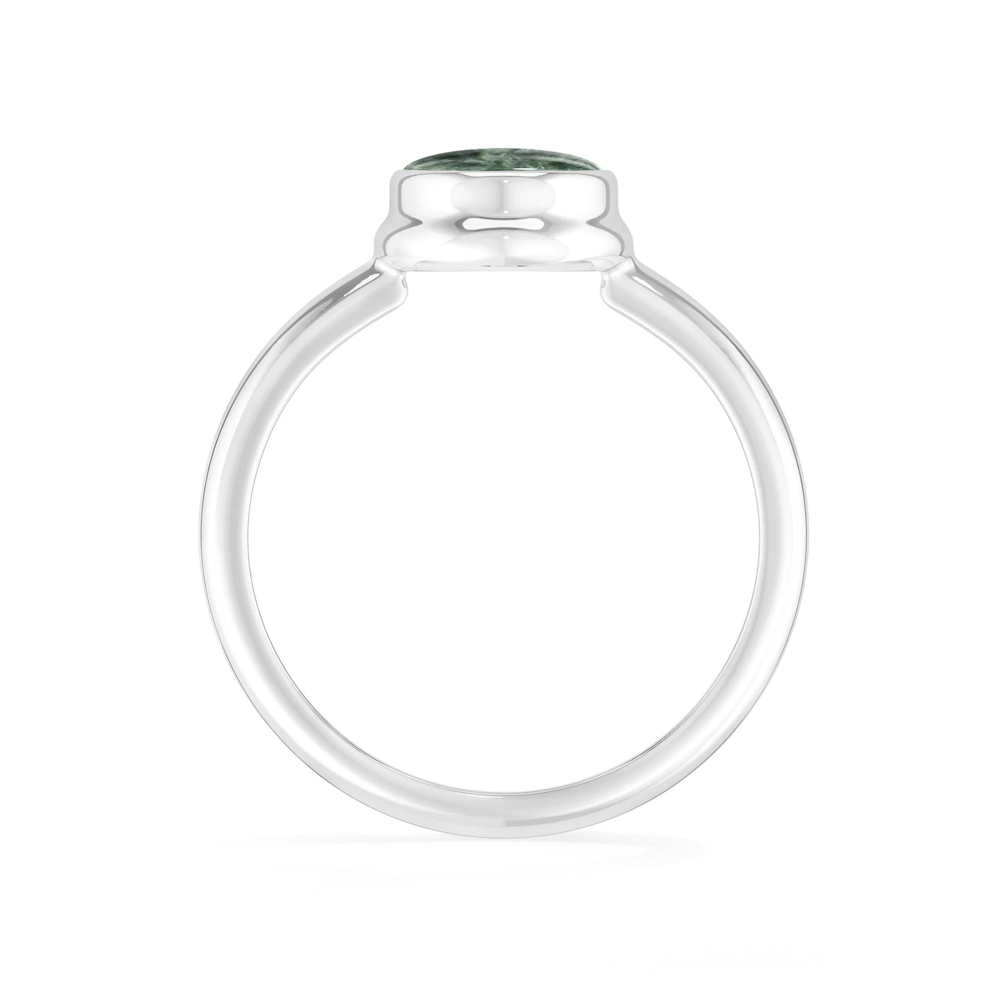 seraphinite bezel-set ring