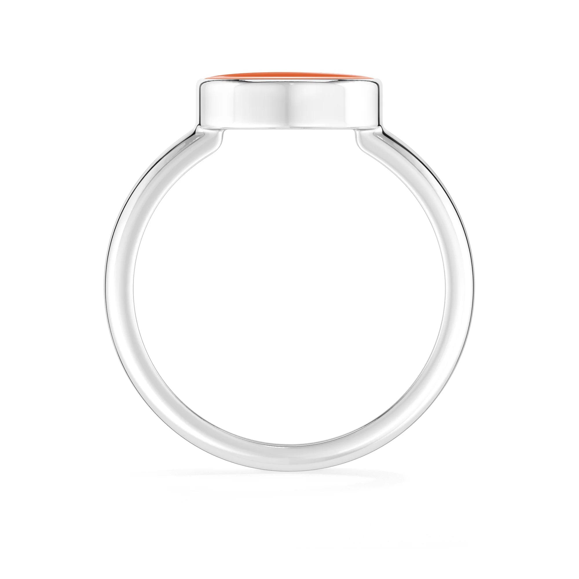 carnelian bezel-set ring