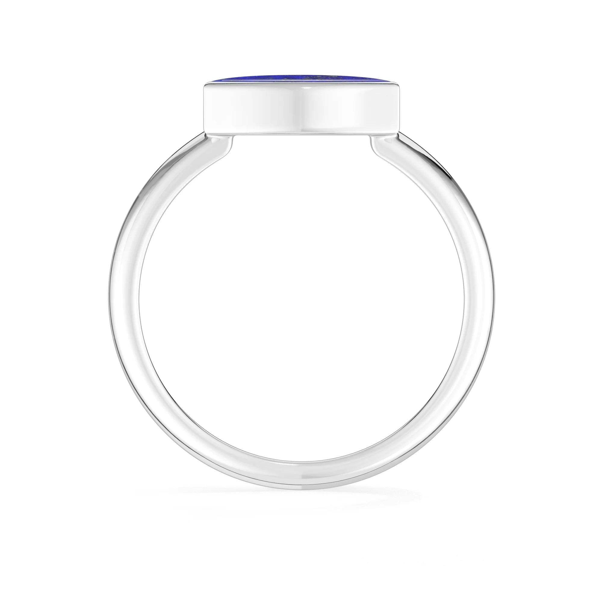 lapis-lazuli bezel-set ring
