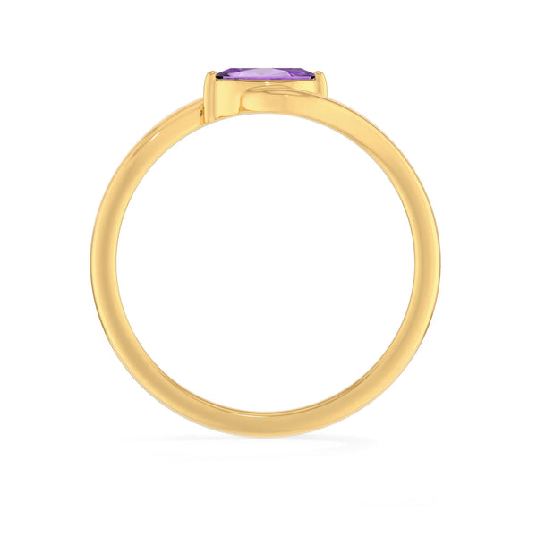 amethyst prong-set ring