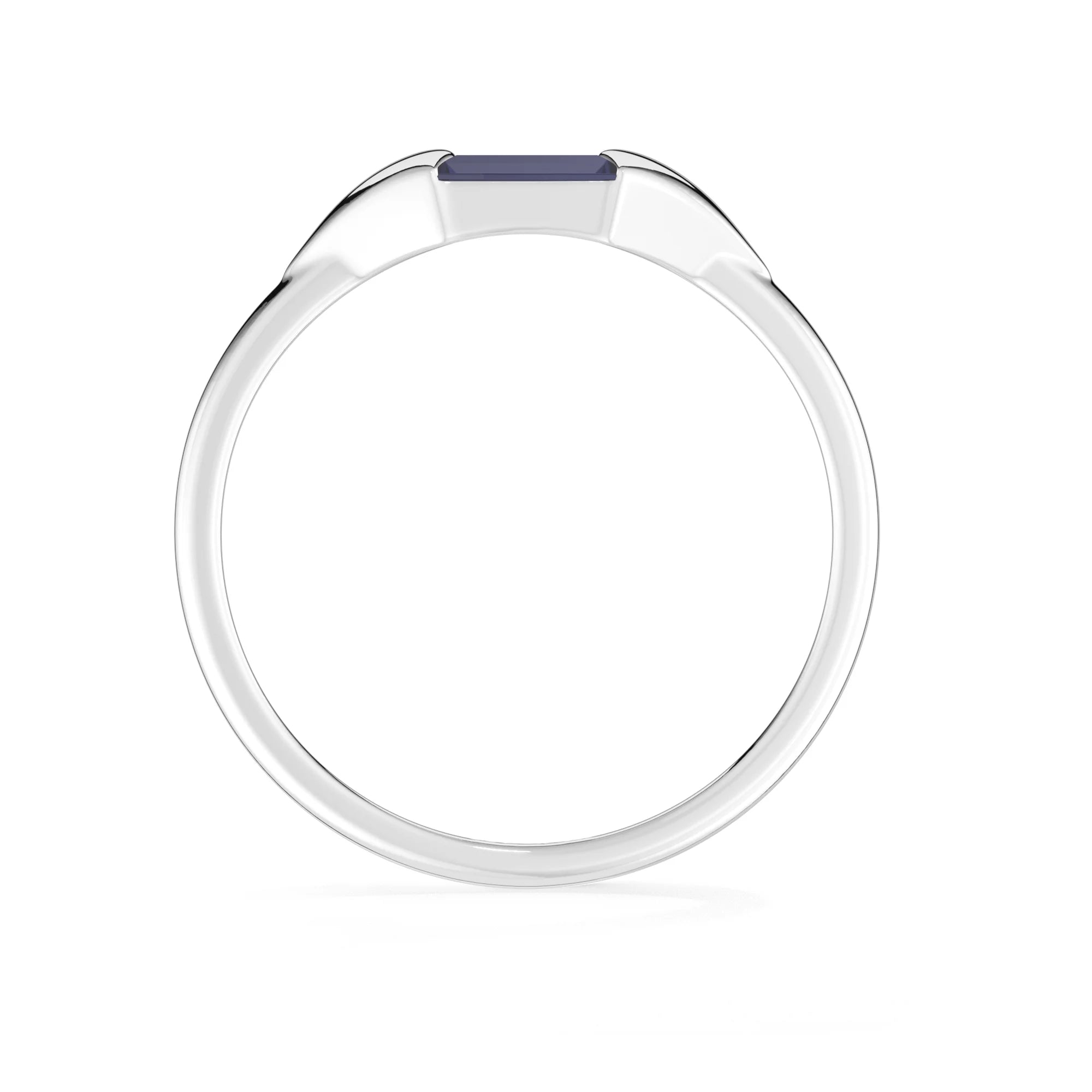 iolite stackable bezel-set ring