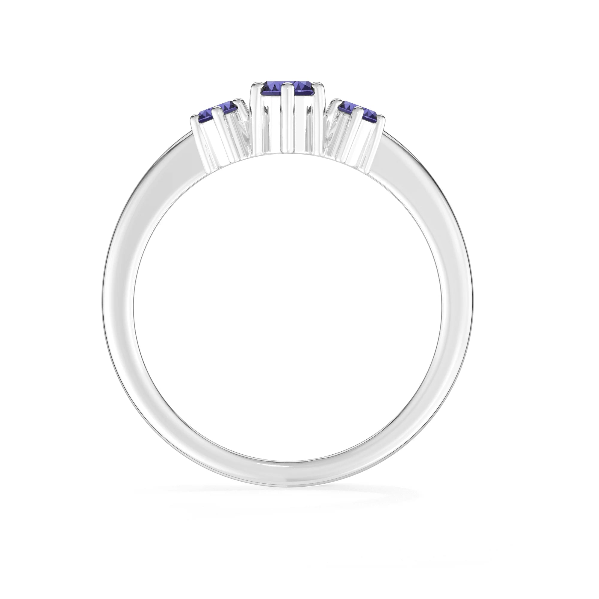 iolite prong-set ring