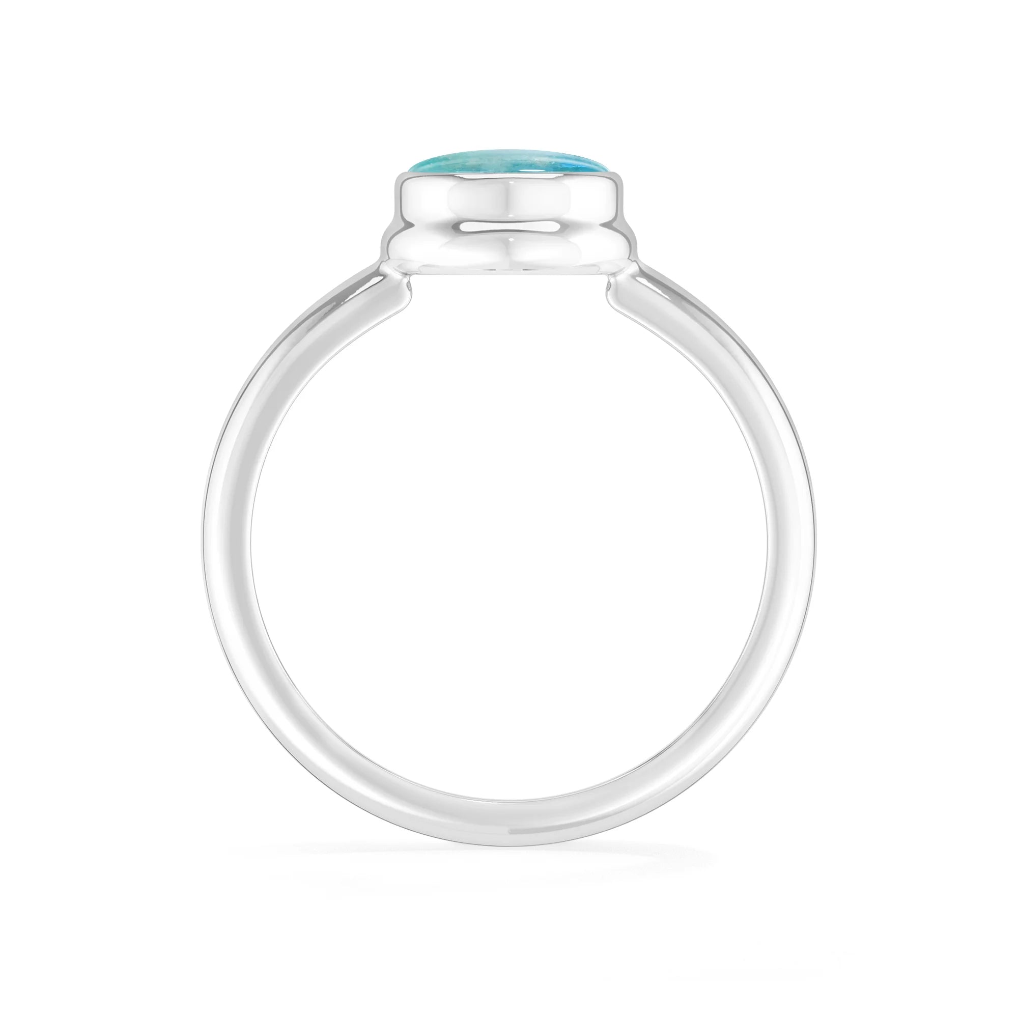 green-moonstone bezel-set ring