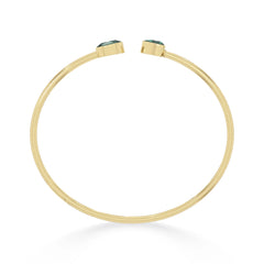 green tourmaline cut bracelet