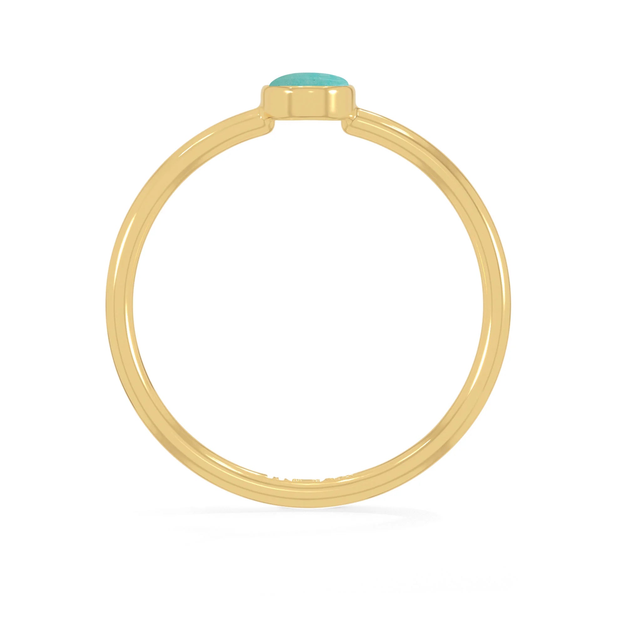 amazonite bezel-set ring