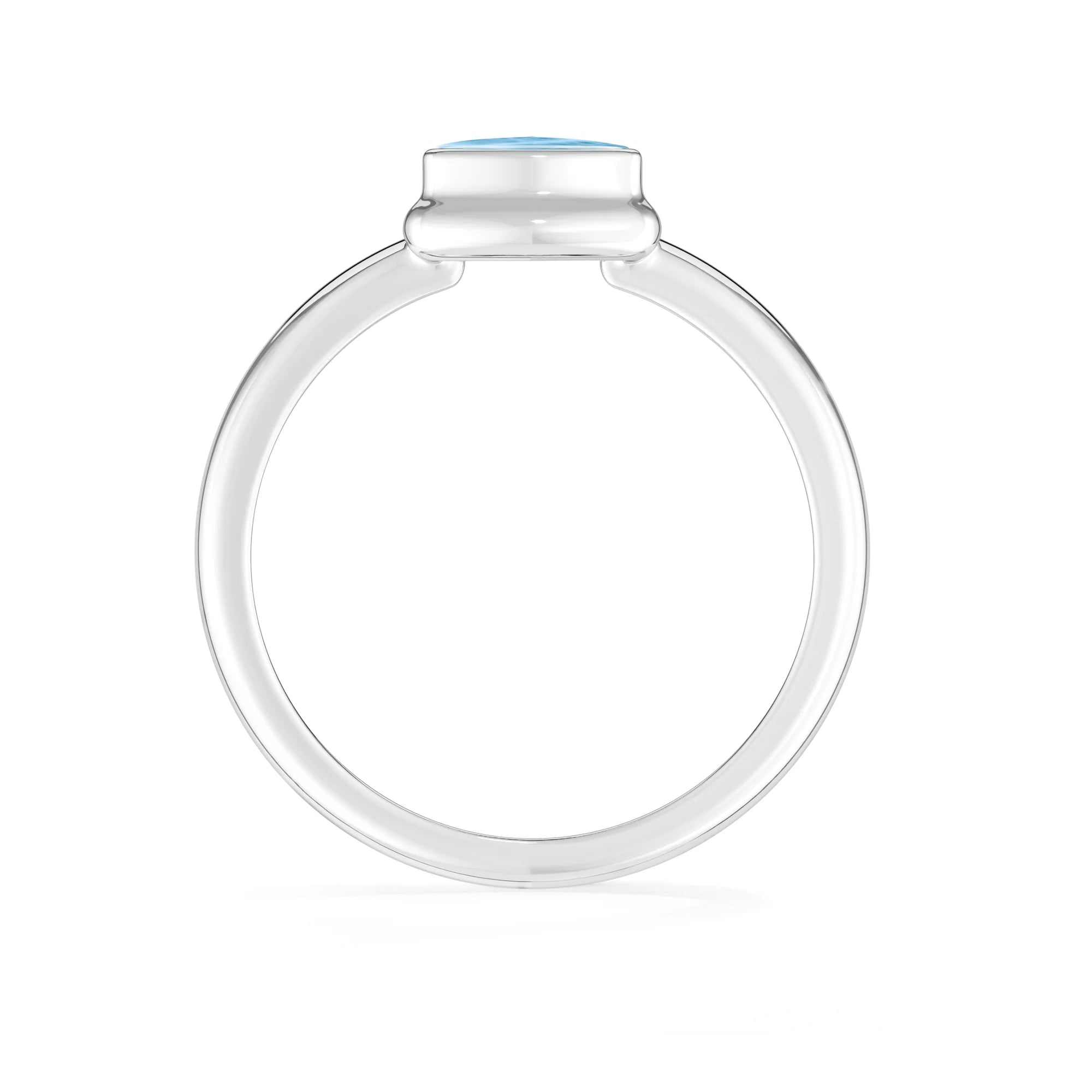 larimar bezel-set ring