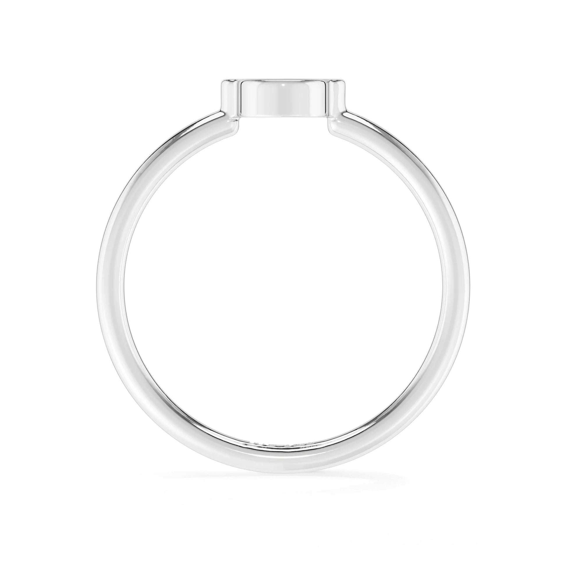 mother of pearl stackable bezel-set ring