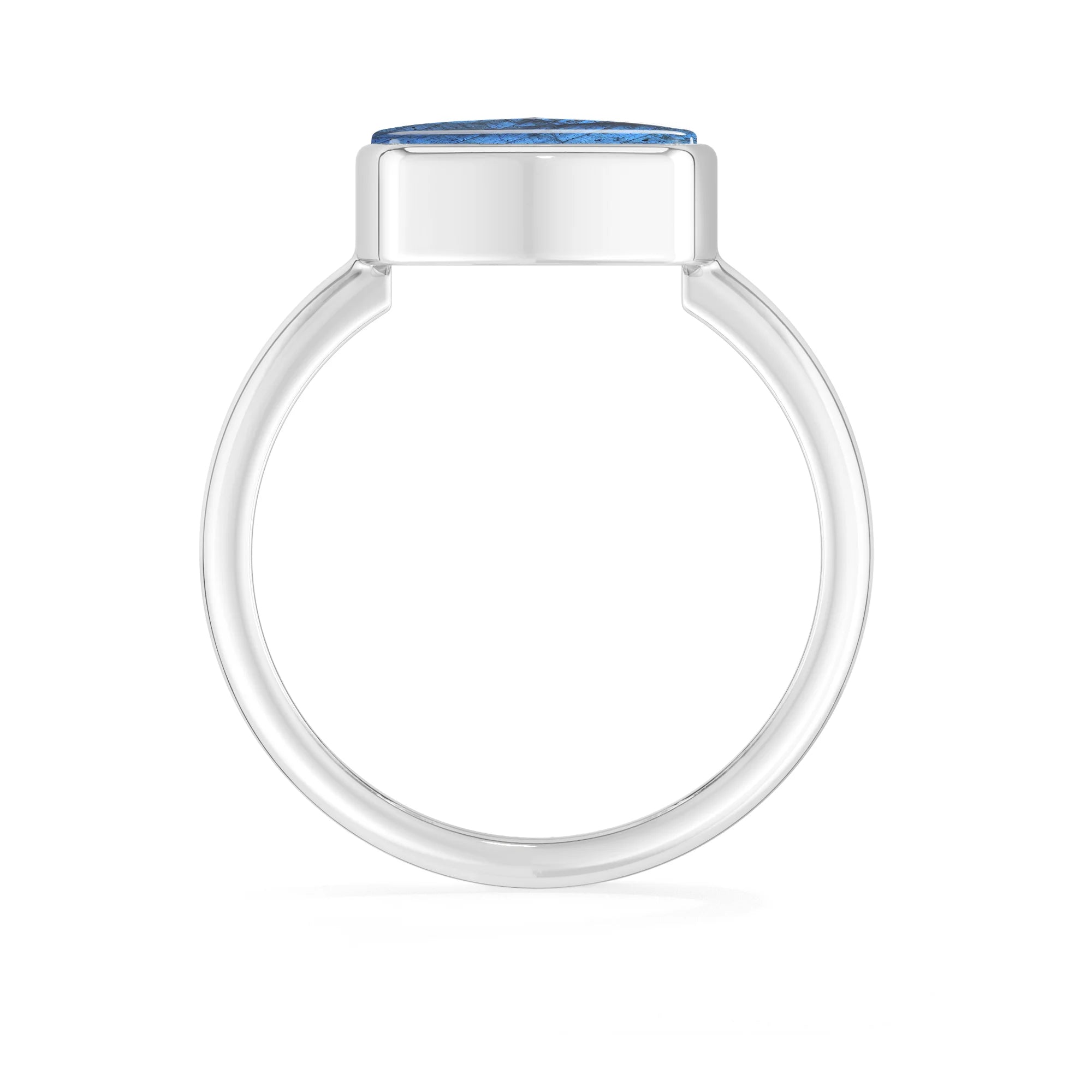 labradorite bezel-set ring
