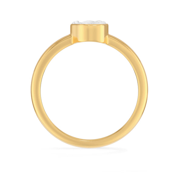 herkimer bezel-set ring