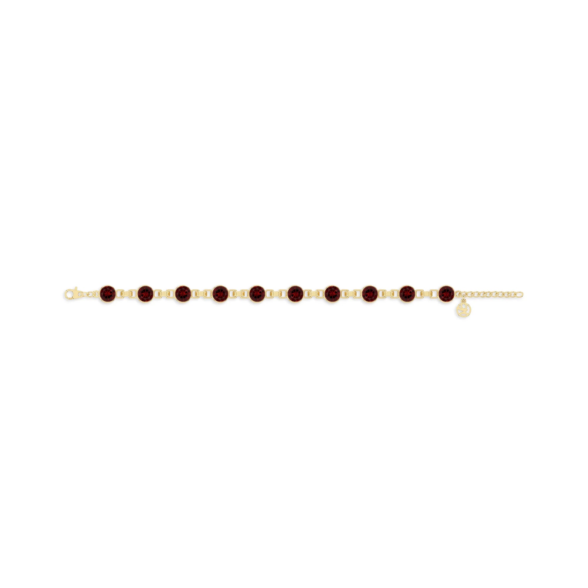 red-garnet chain bracelet
