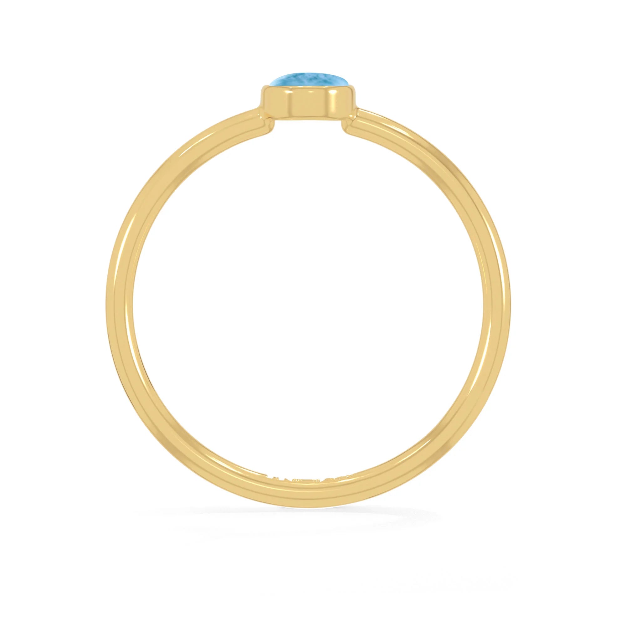 larimar bezel-set ring
