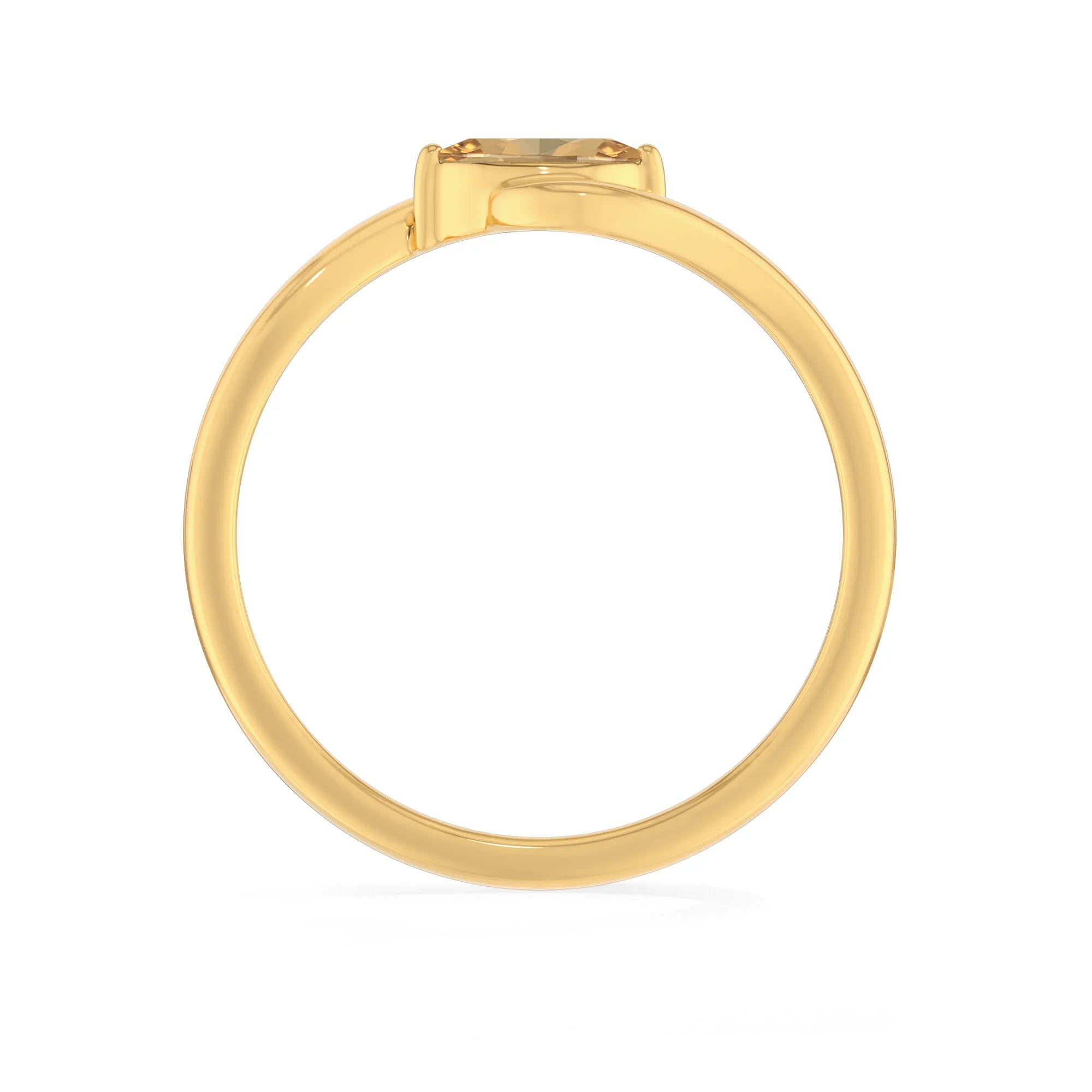 citrine prong-set ring