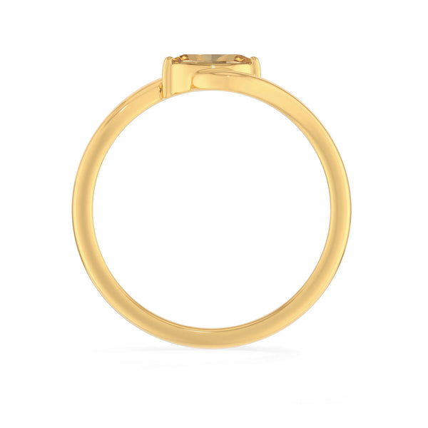 citrine prong-set ring