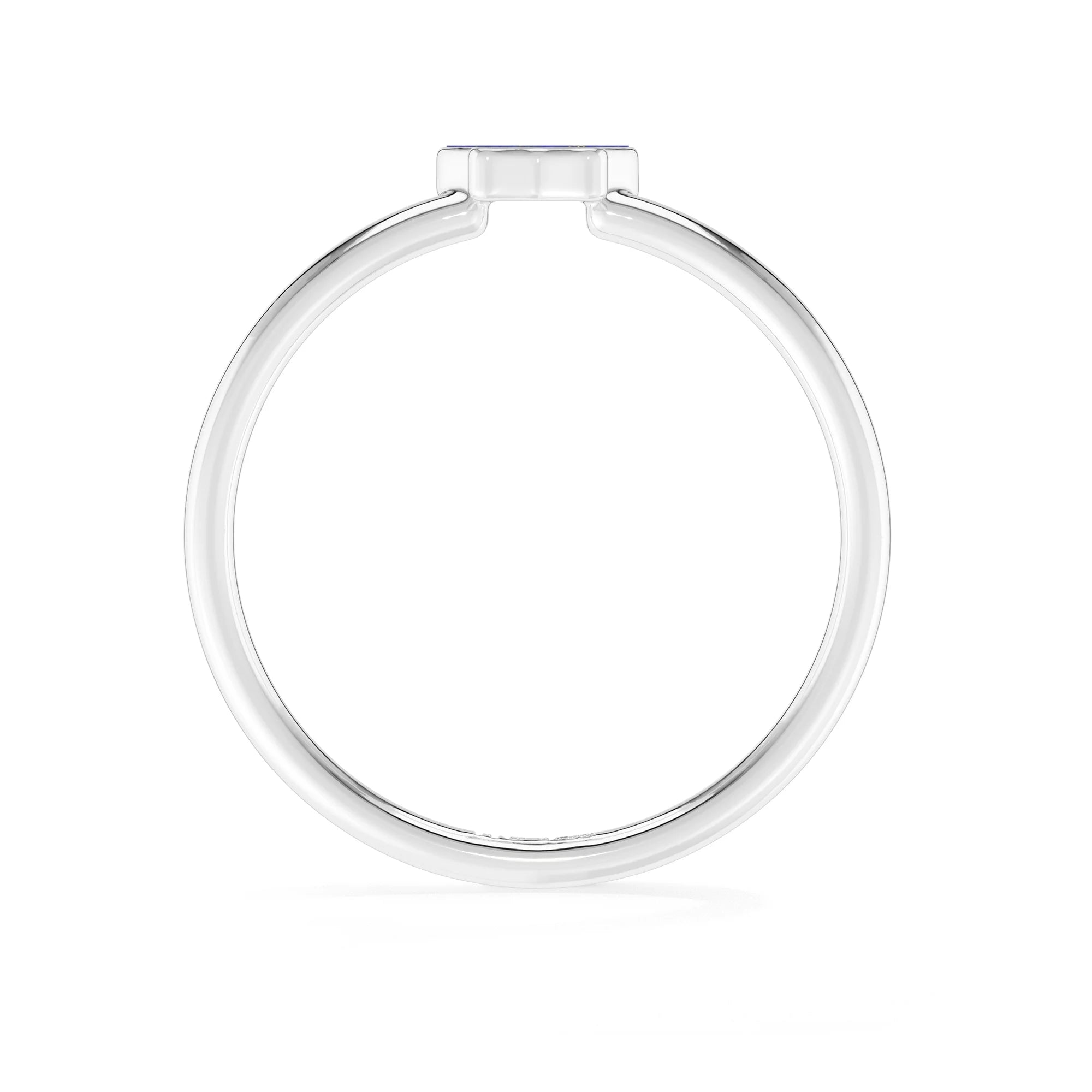 lapis lazuli stackable bezel-set ring