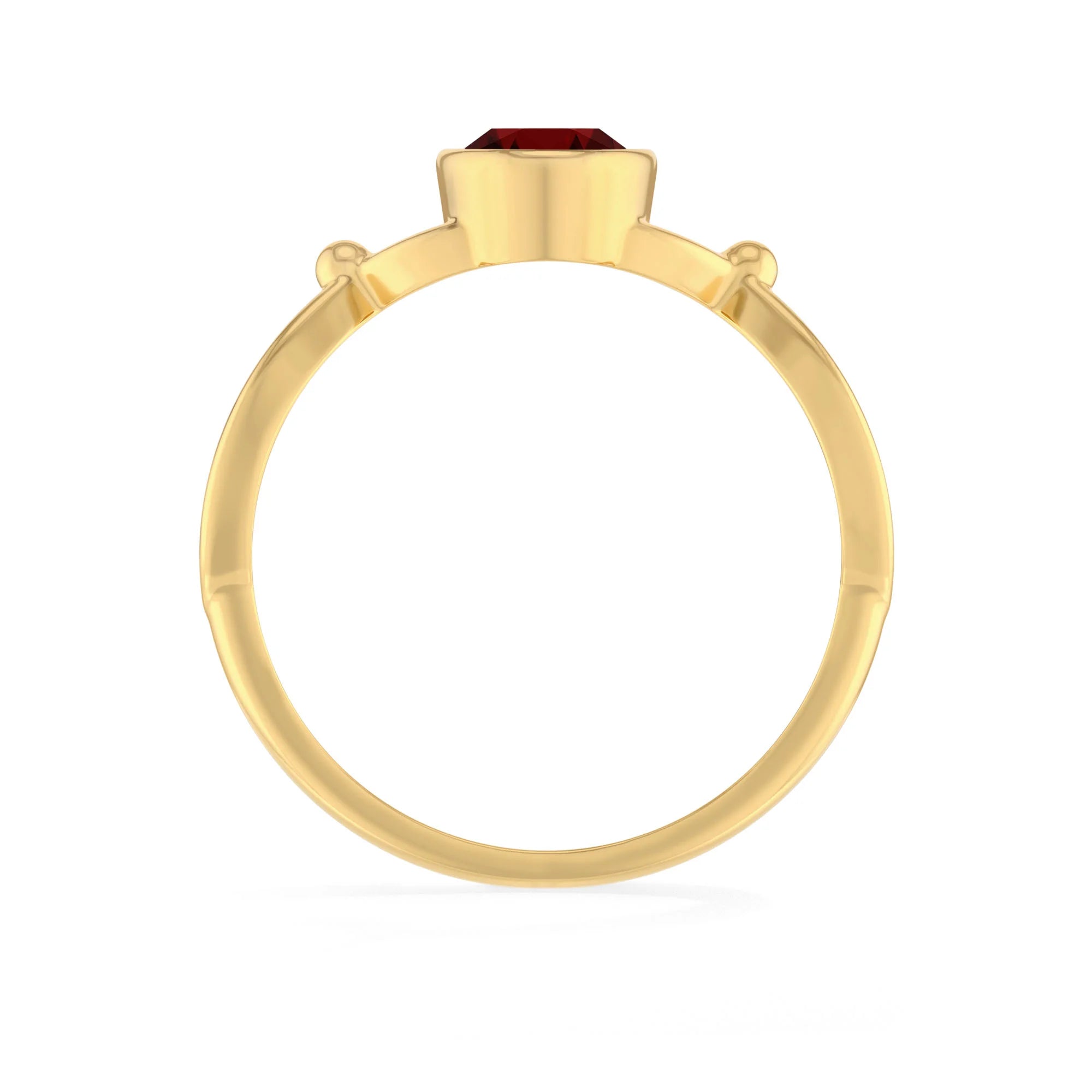 garnet bezel-set ring