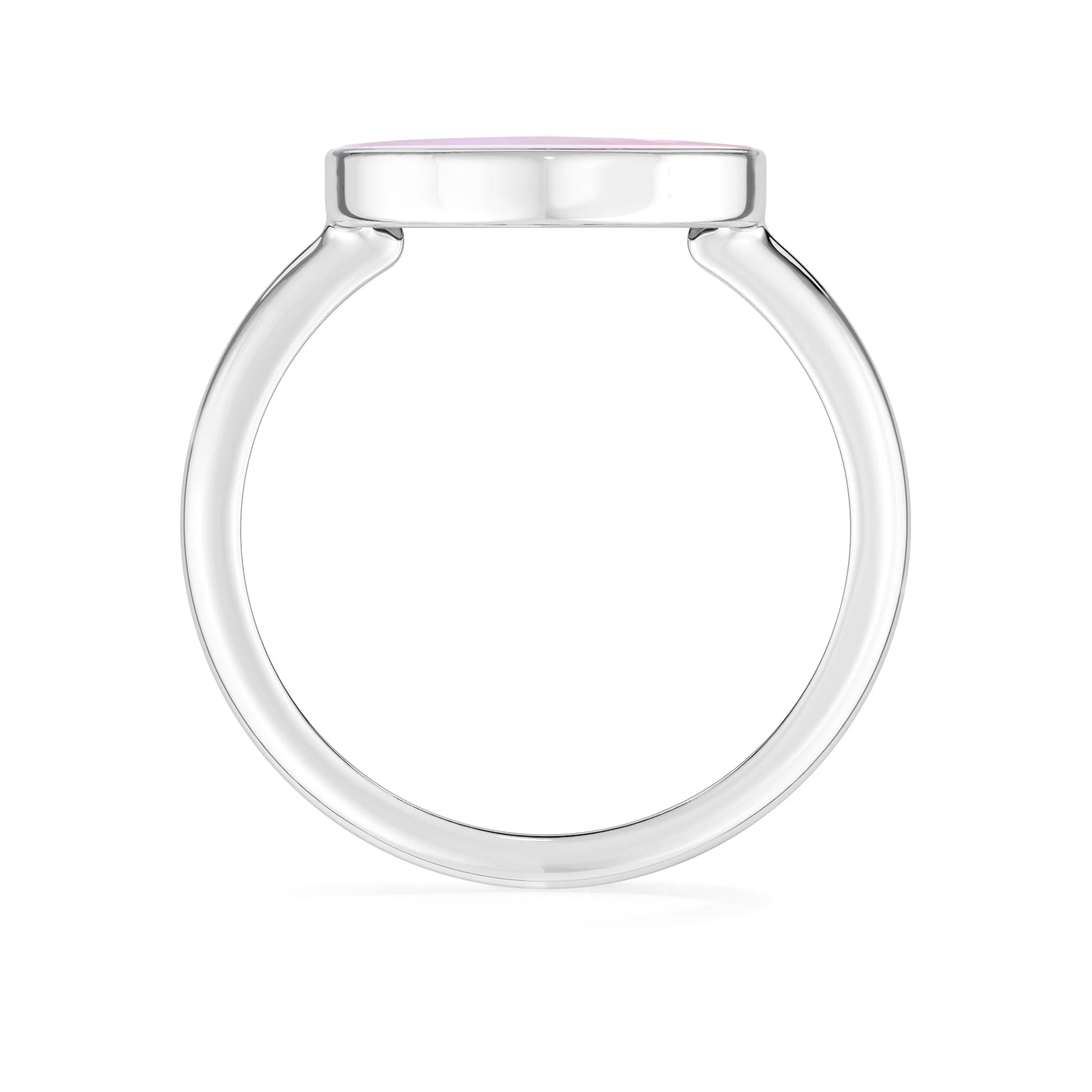 pink-moonstone bezel-set ring