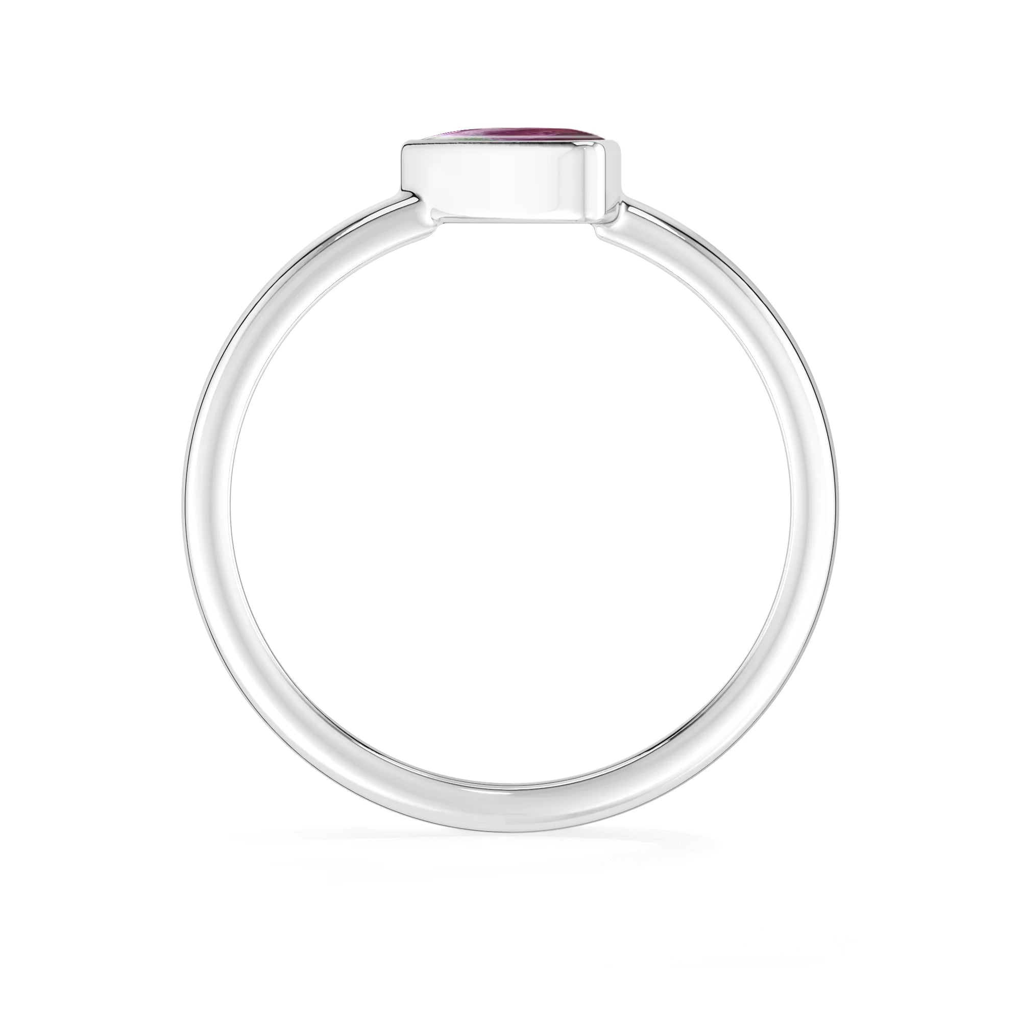 ruby-zoisite bezel-set ring