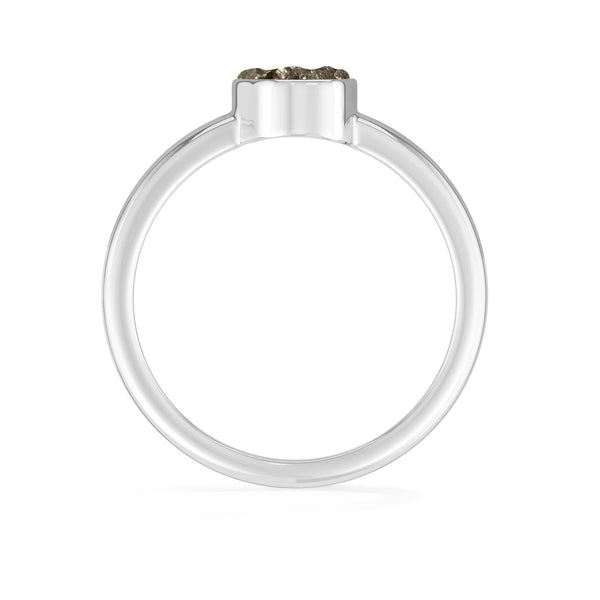 pyrite bezel-set ring