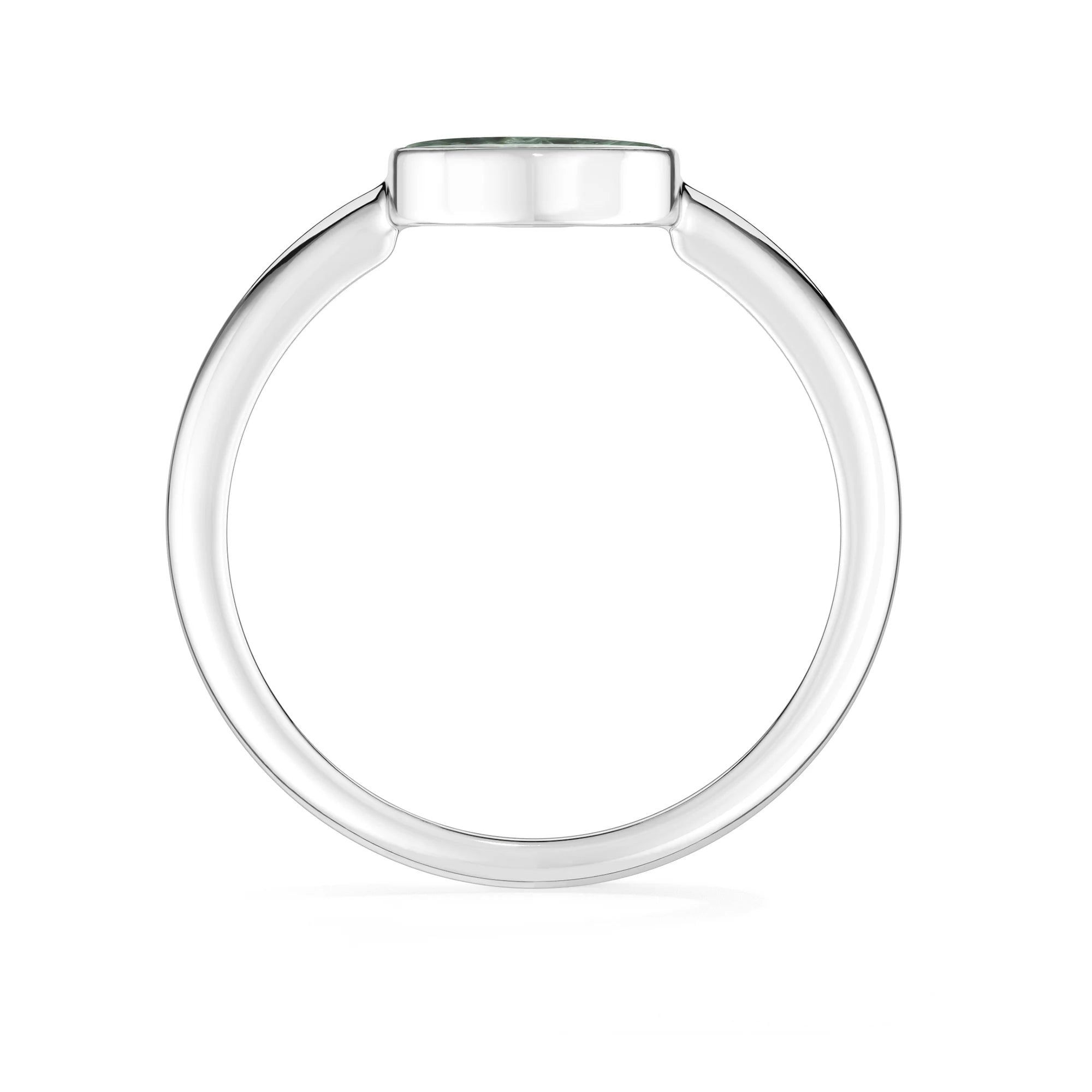 rose quartz bezel-set ring