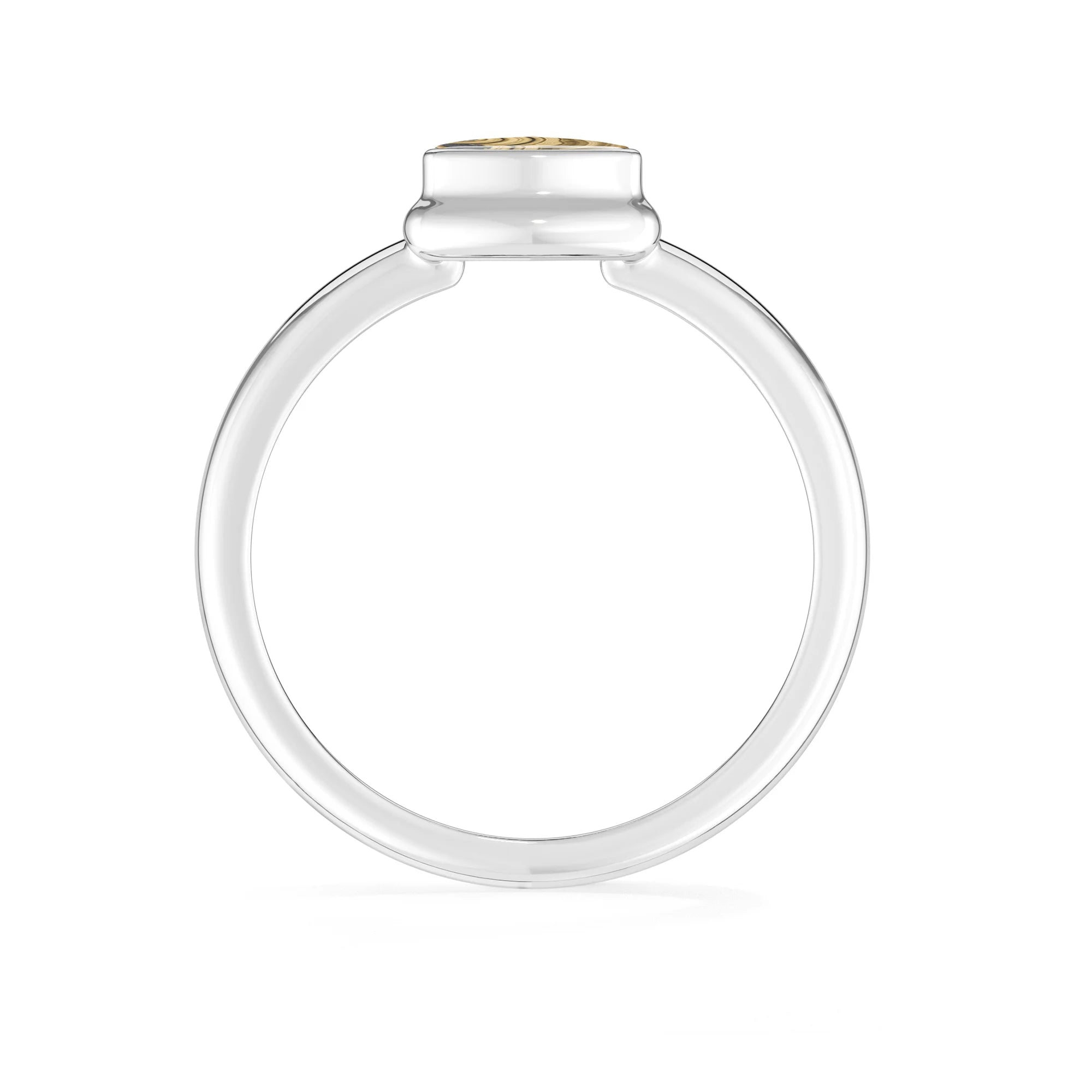 schalenblende bezel-set ring