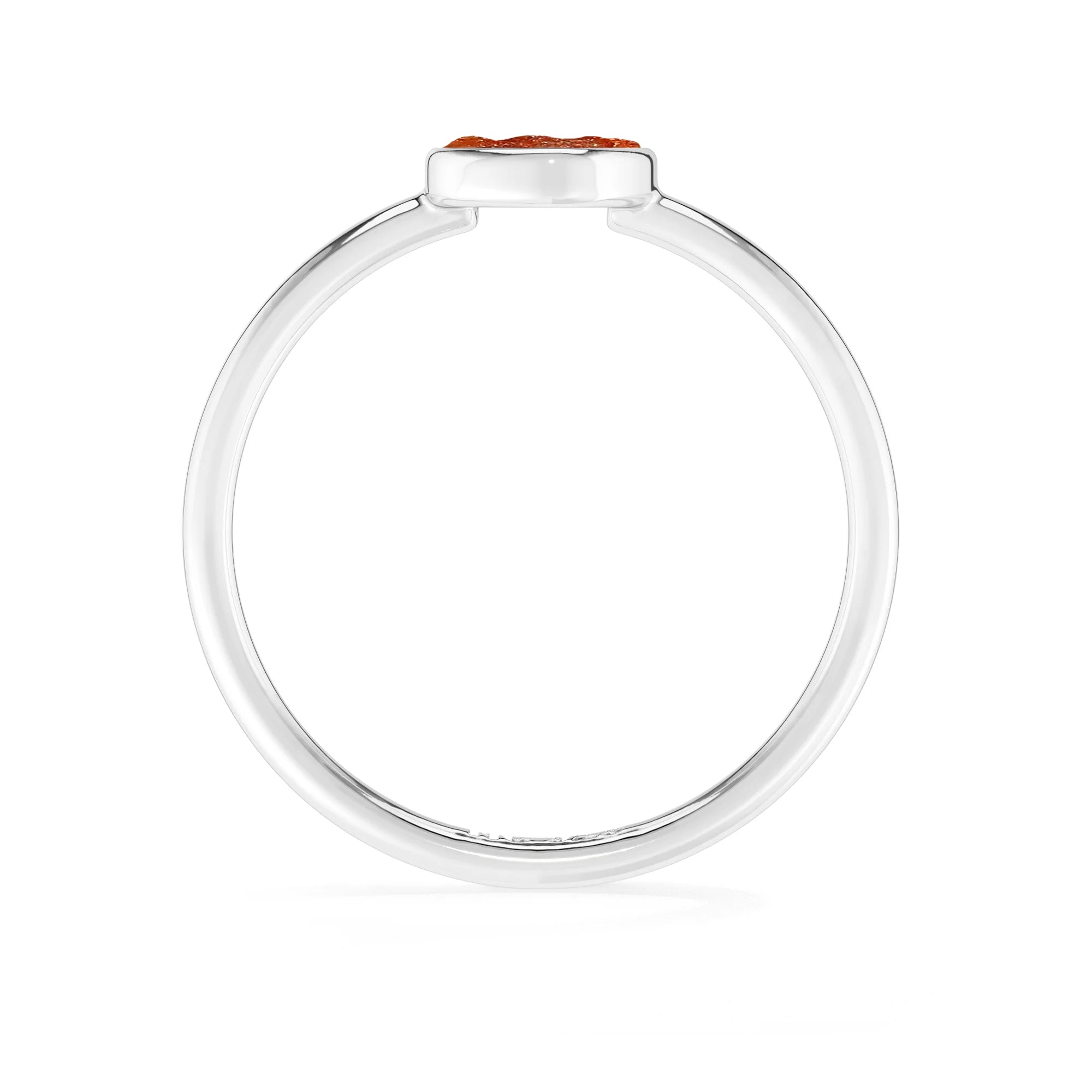 sunstone stackable bezel-set ring