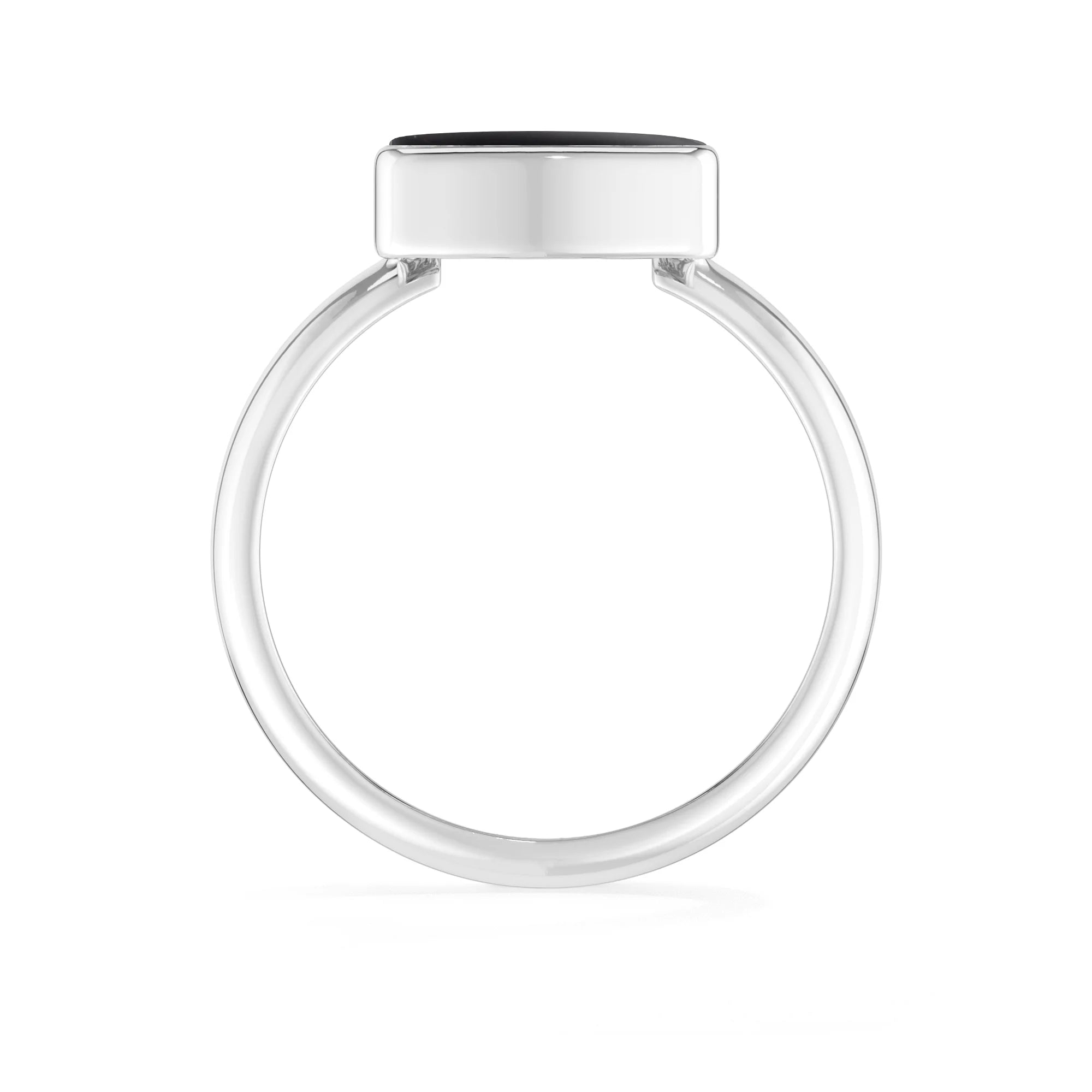shungite bezel-set ring