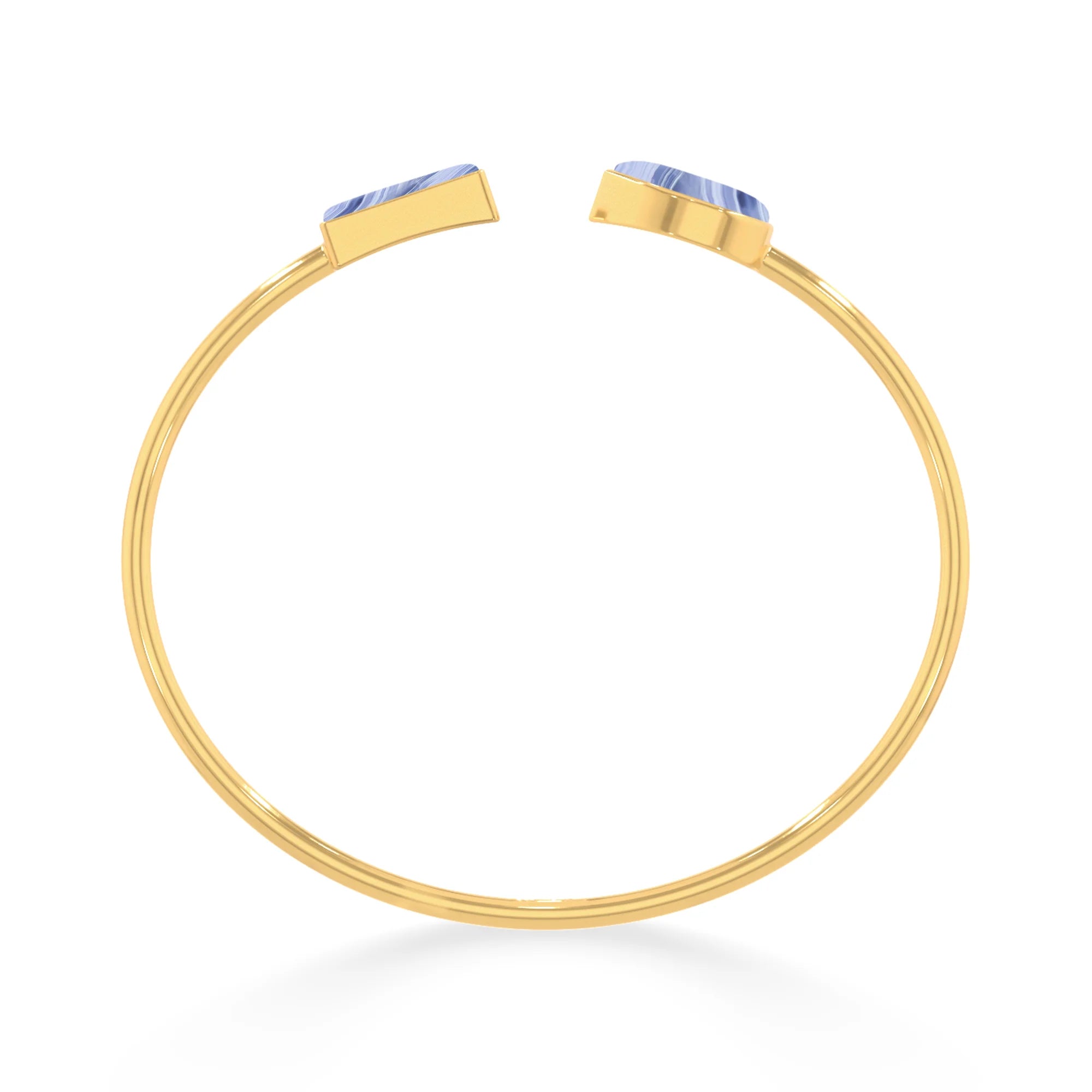 blue lace agate cab bracelet