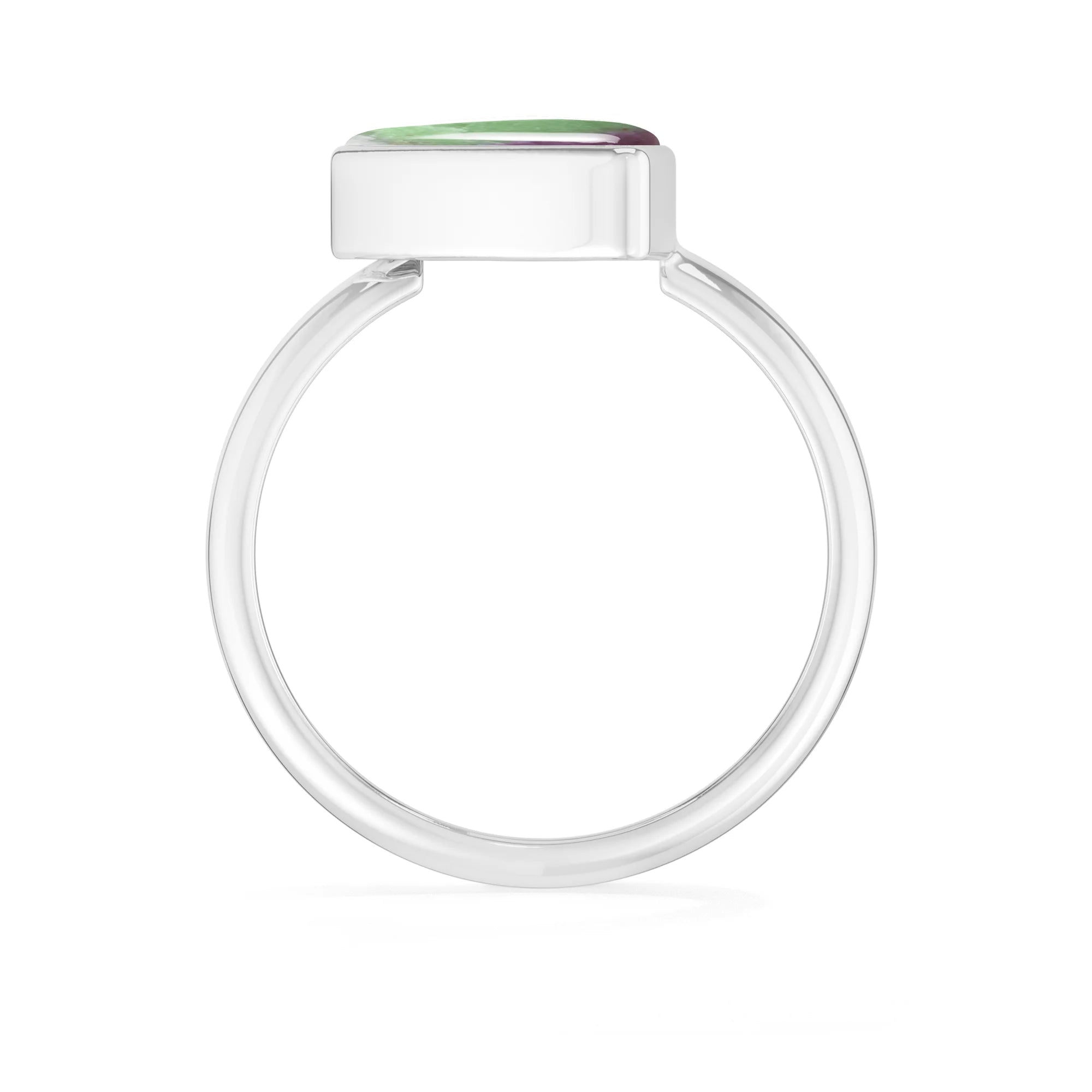 ruby-zoisite bezel-set ring