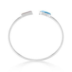 pearl-with-larimar cab bracelet