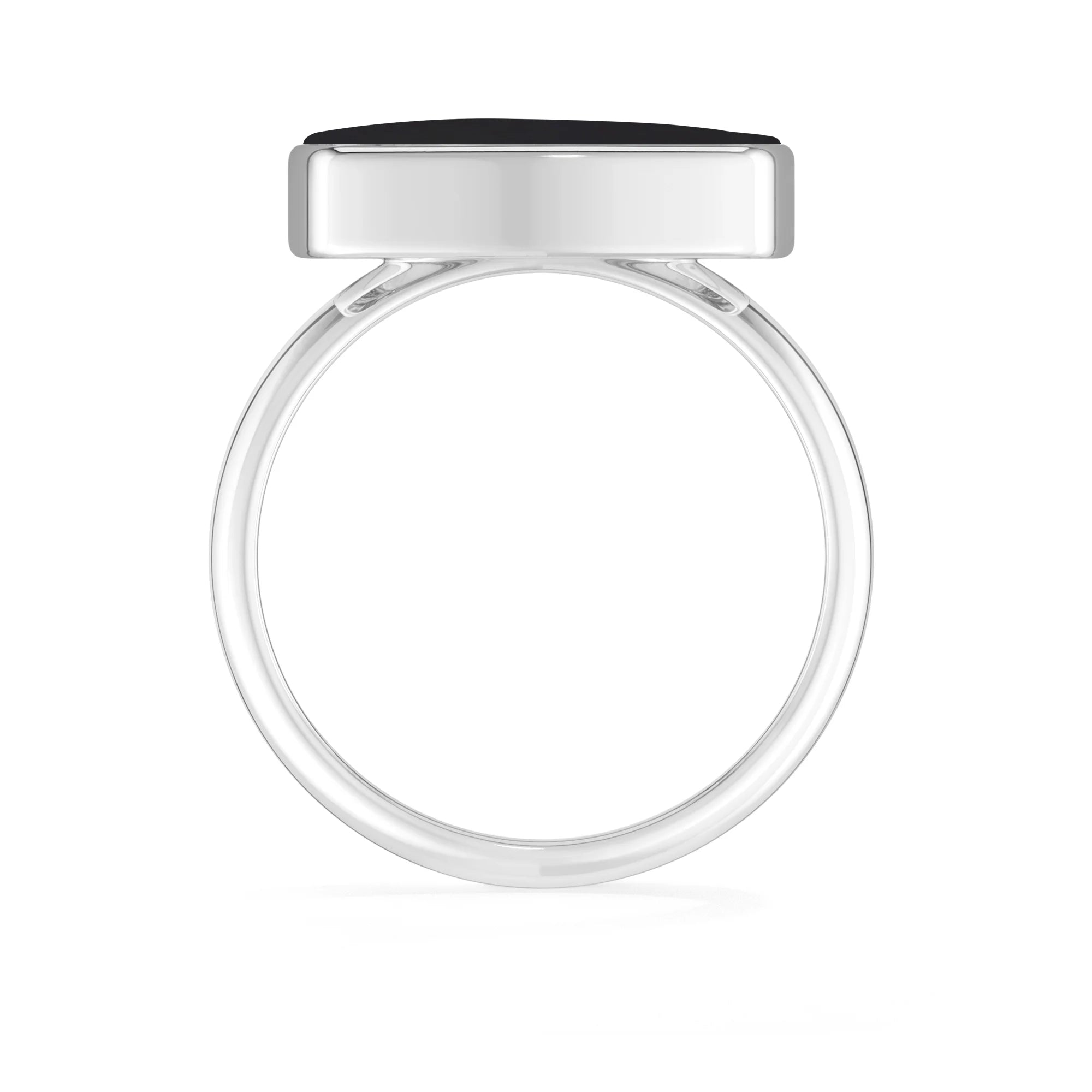 shungite bezel-set ring