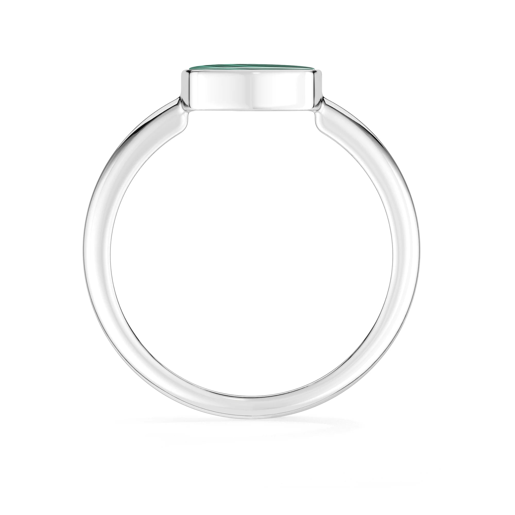 malachite bezel-set ring