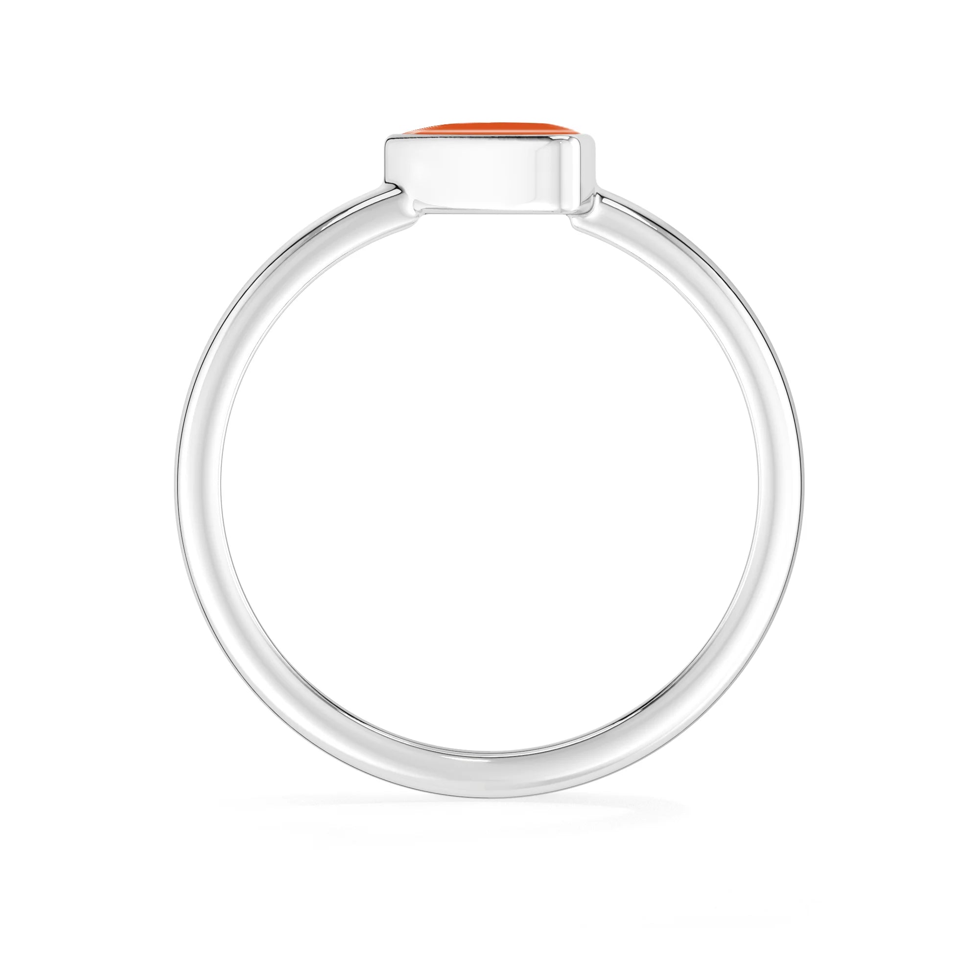 carnelian bezel-set ring