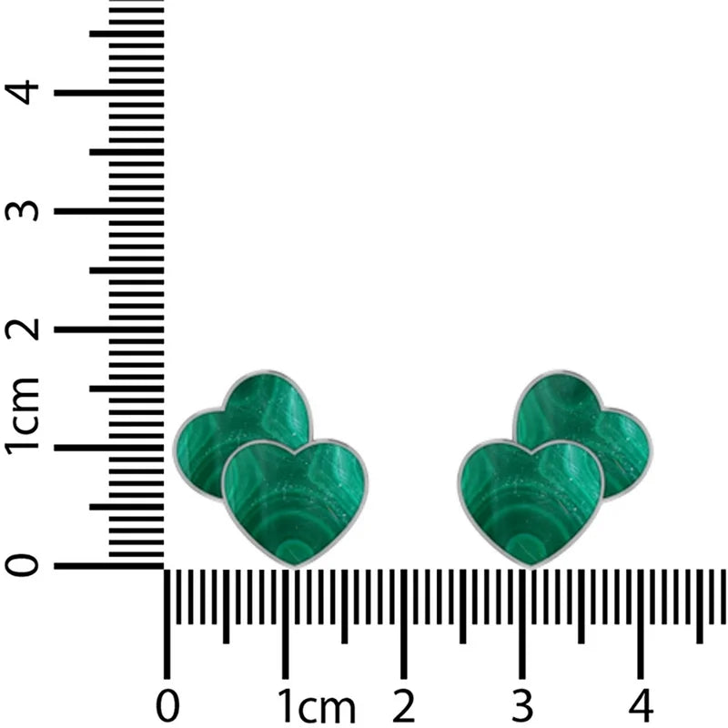 malachite slice earrings