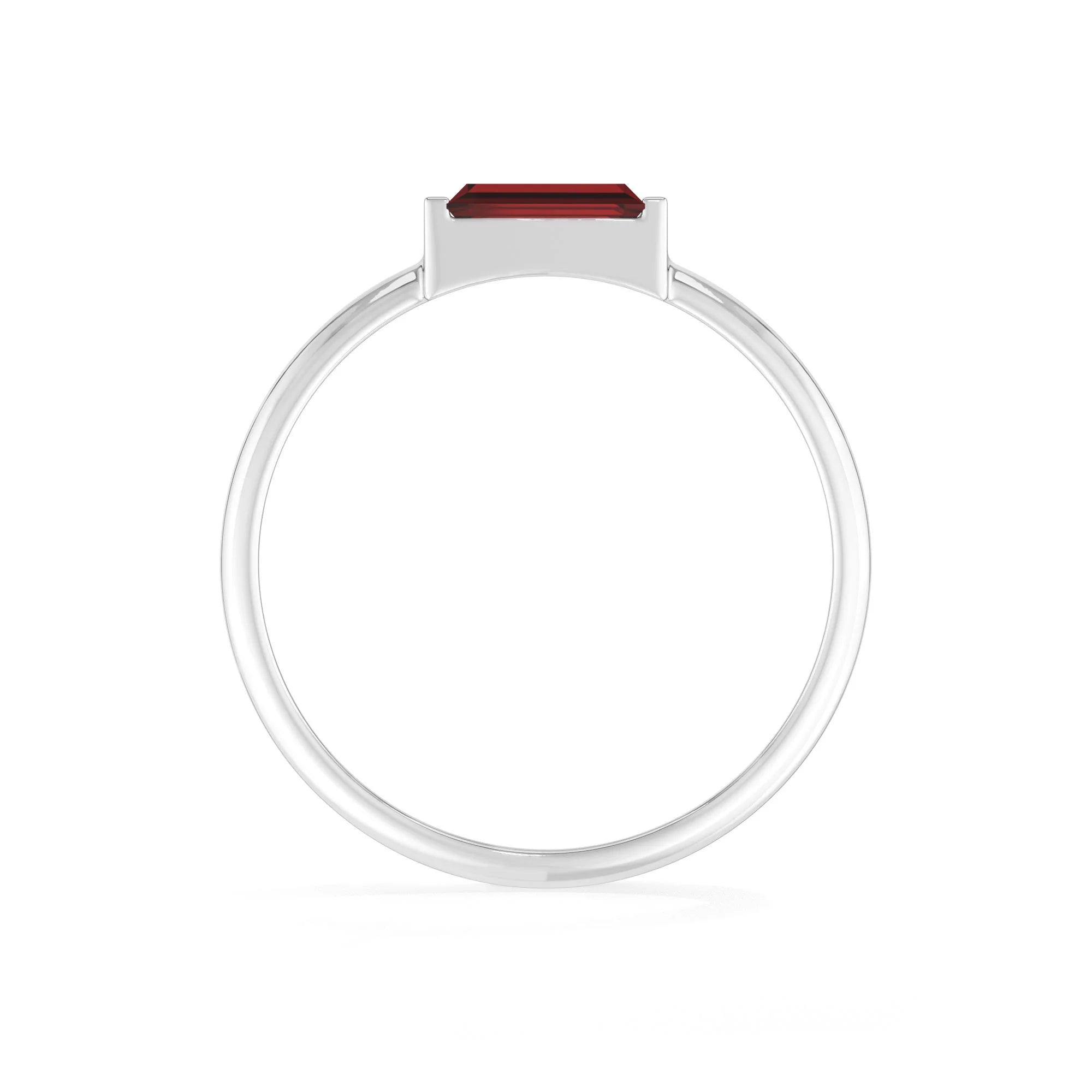 garnet bezel-set ring