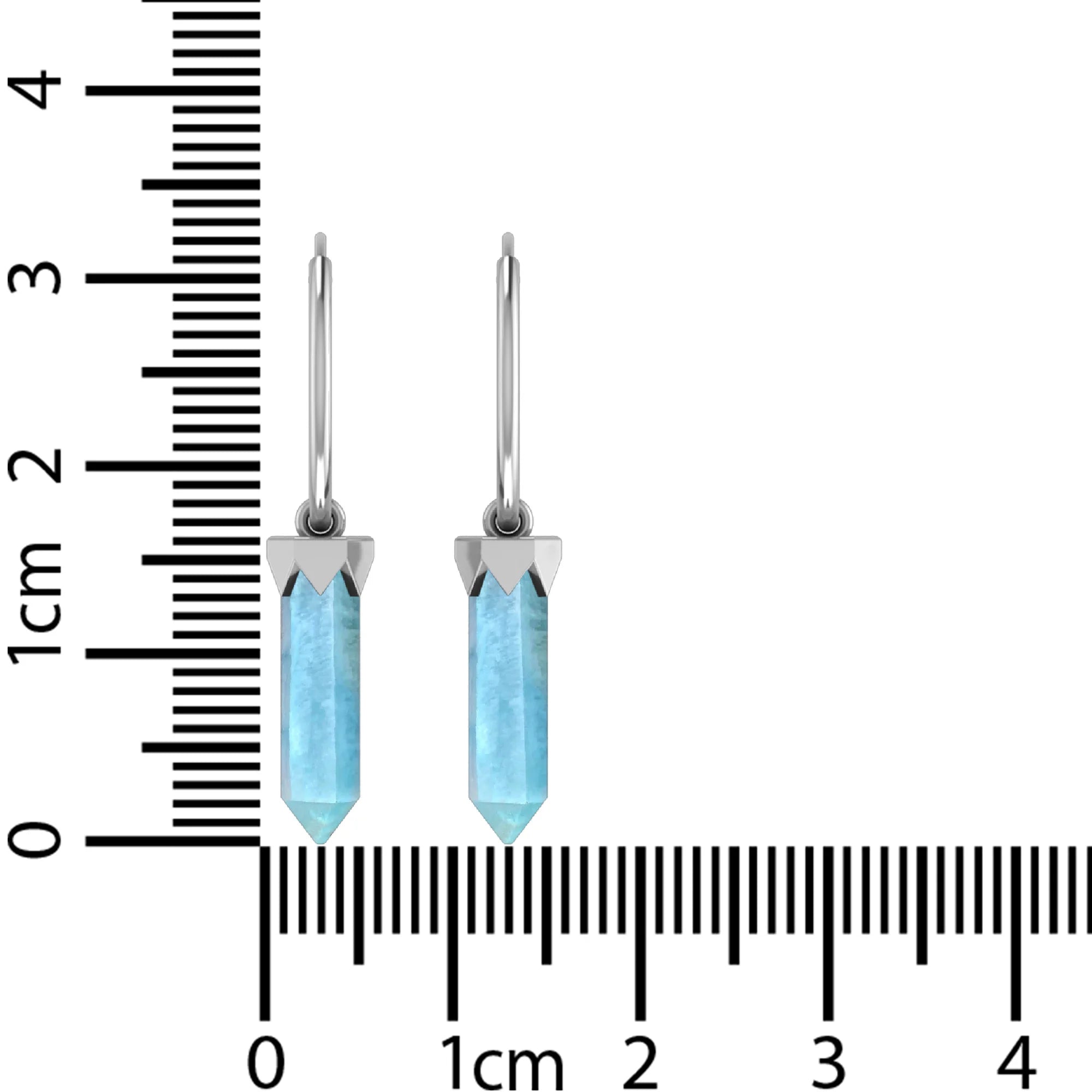 aquamarine cut earrings