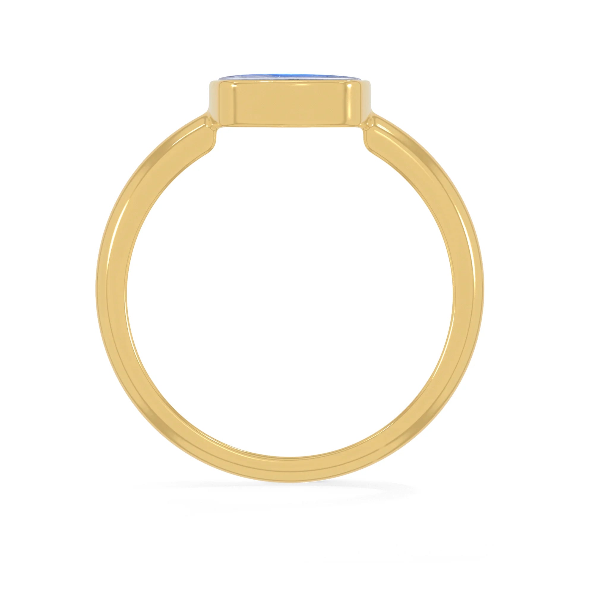 blue moonstone bezel-set ring