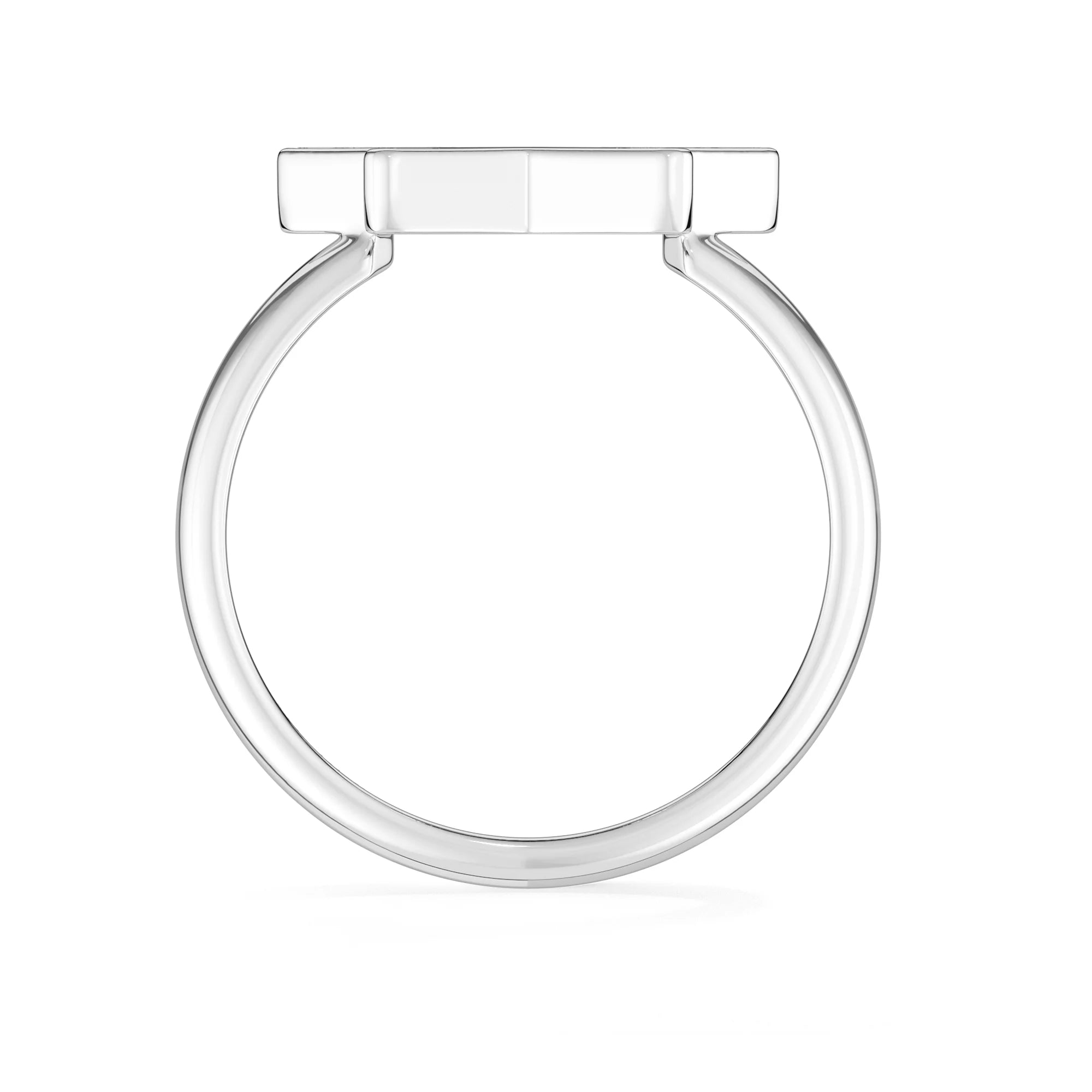 red garnet stackable bezel-set ring