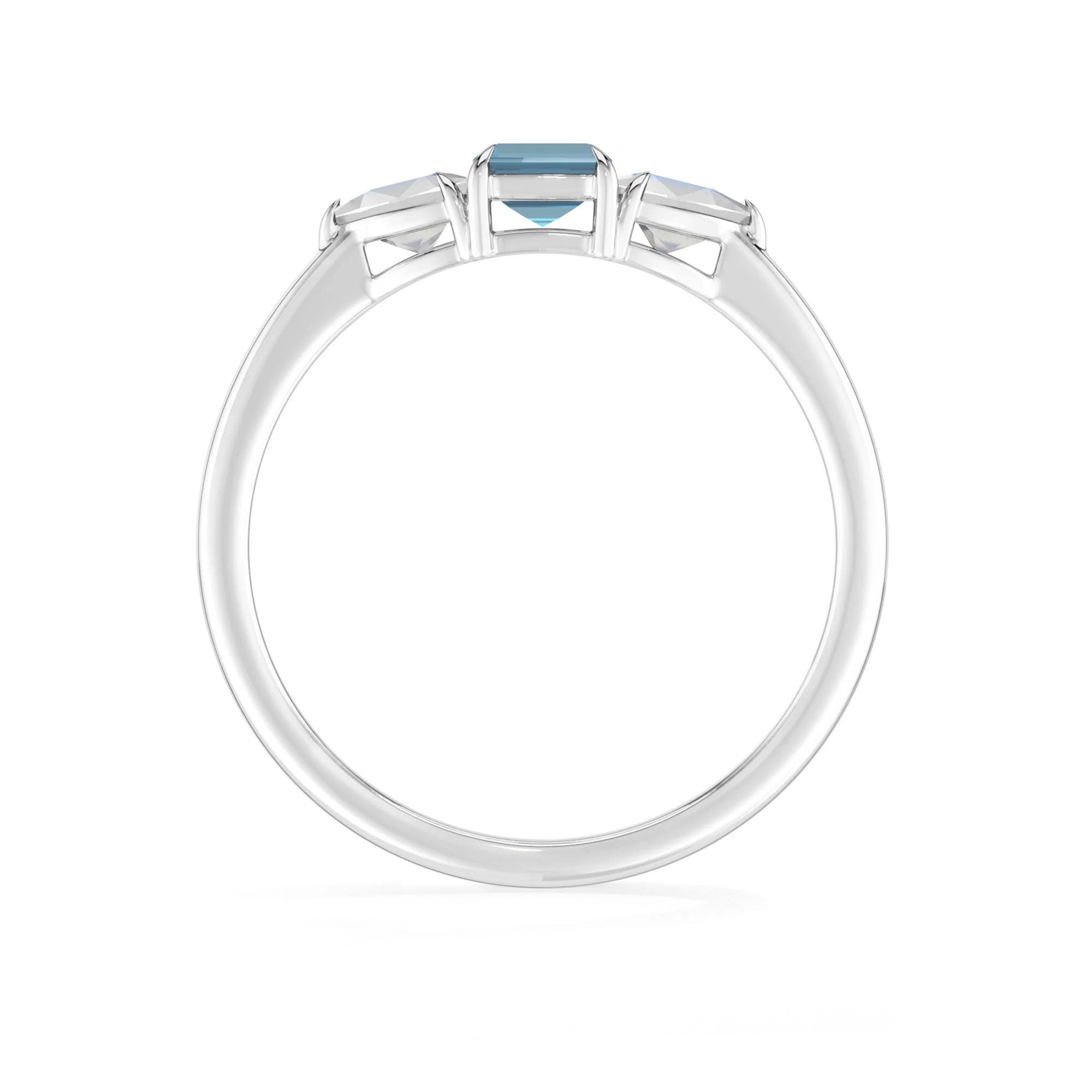 natural swiss blue topaz ring