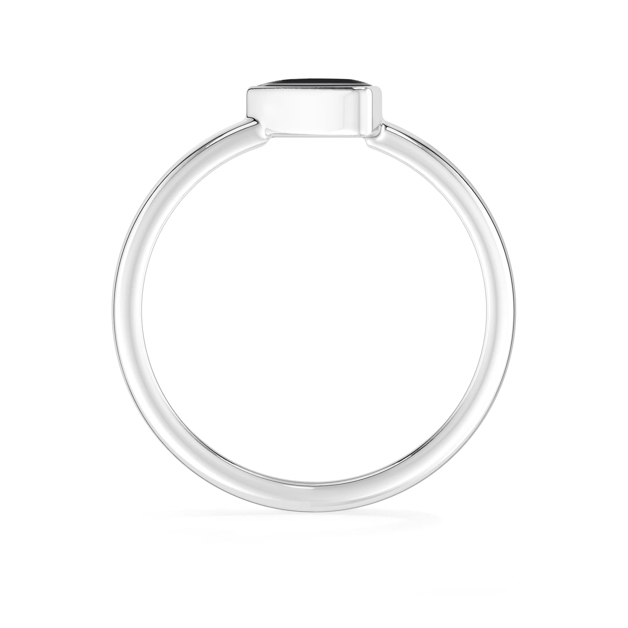 shungite bezel-set ring