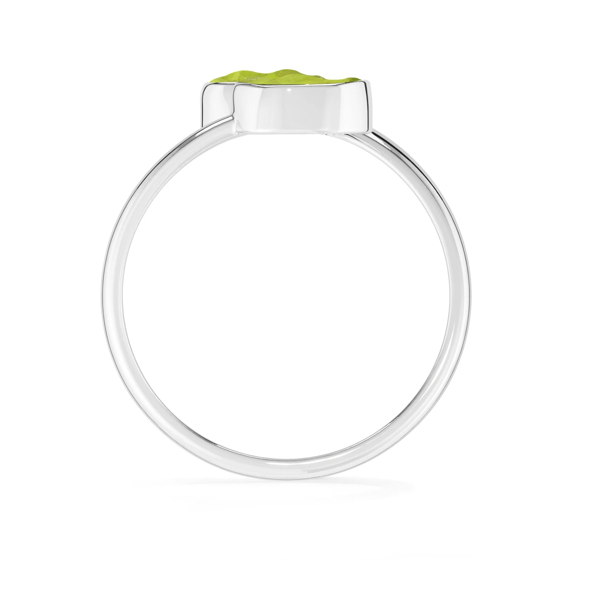peridot stackable bezel-set ring