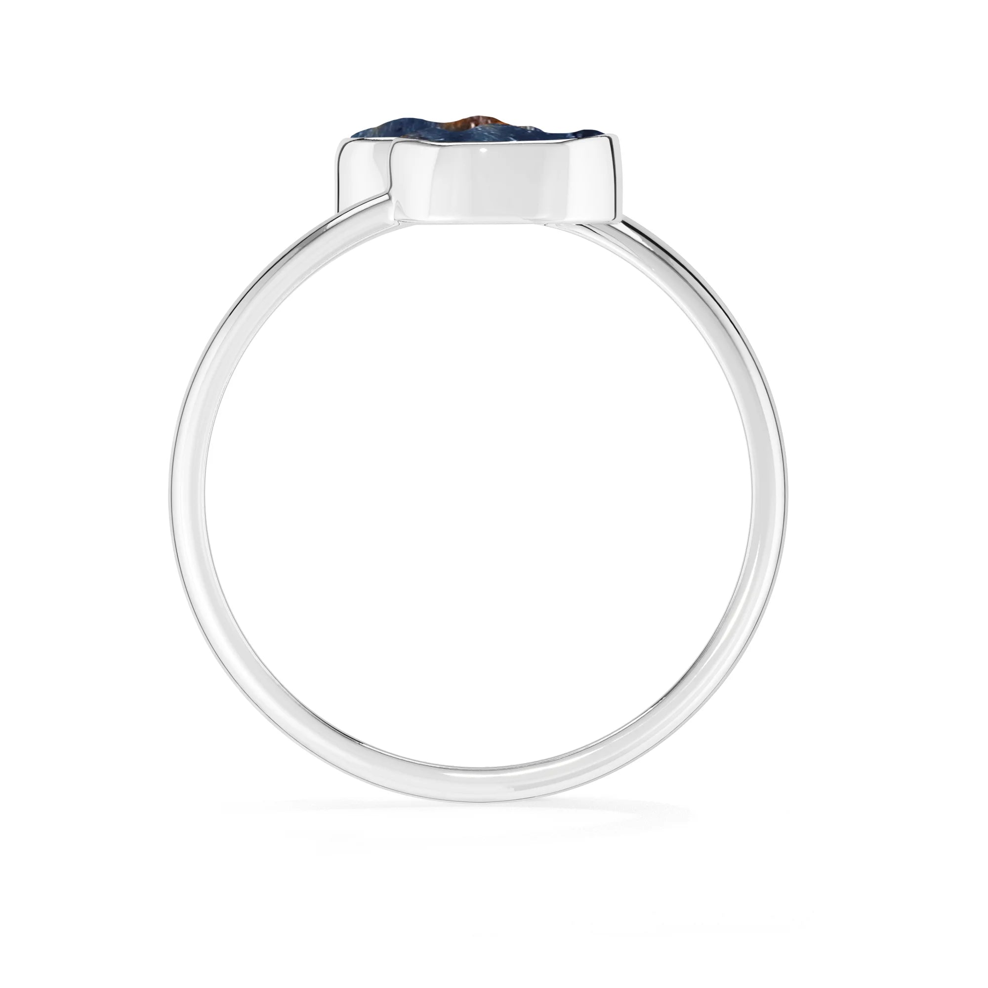 pietersite bezel-set ring