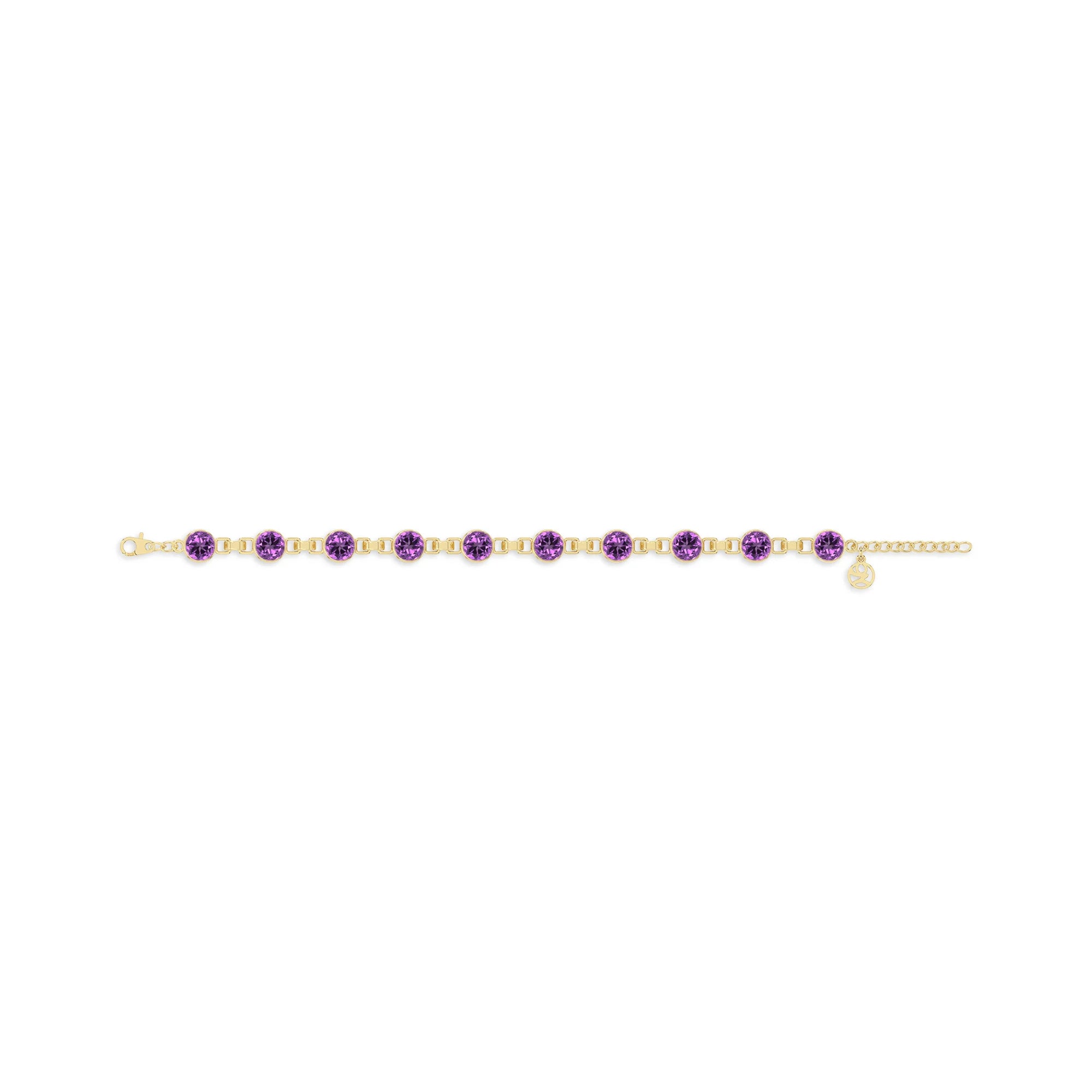 amethyst chain bracelet