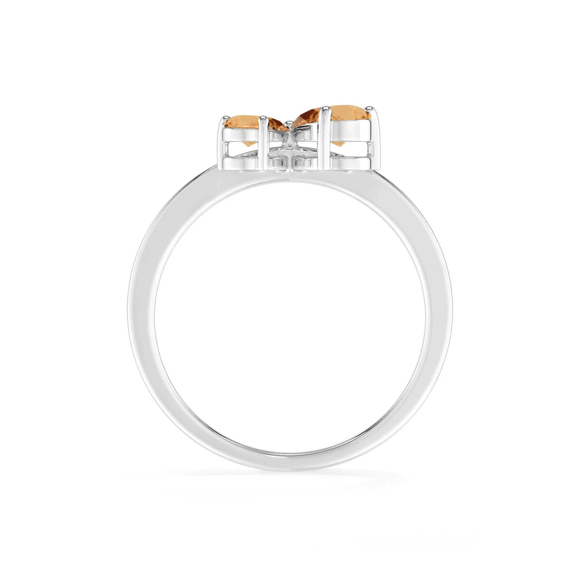 citrine prong-set ring