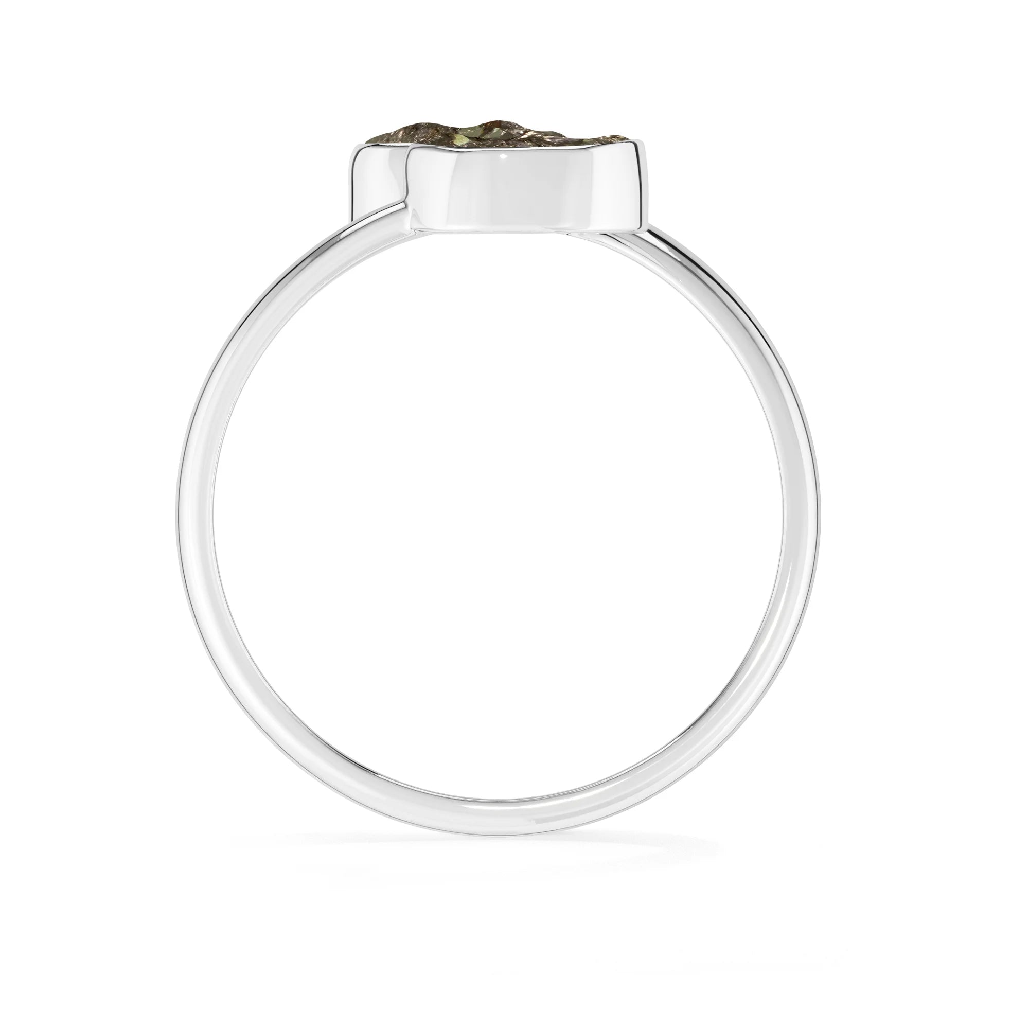 pyrite stackable bezel-set ring
